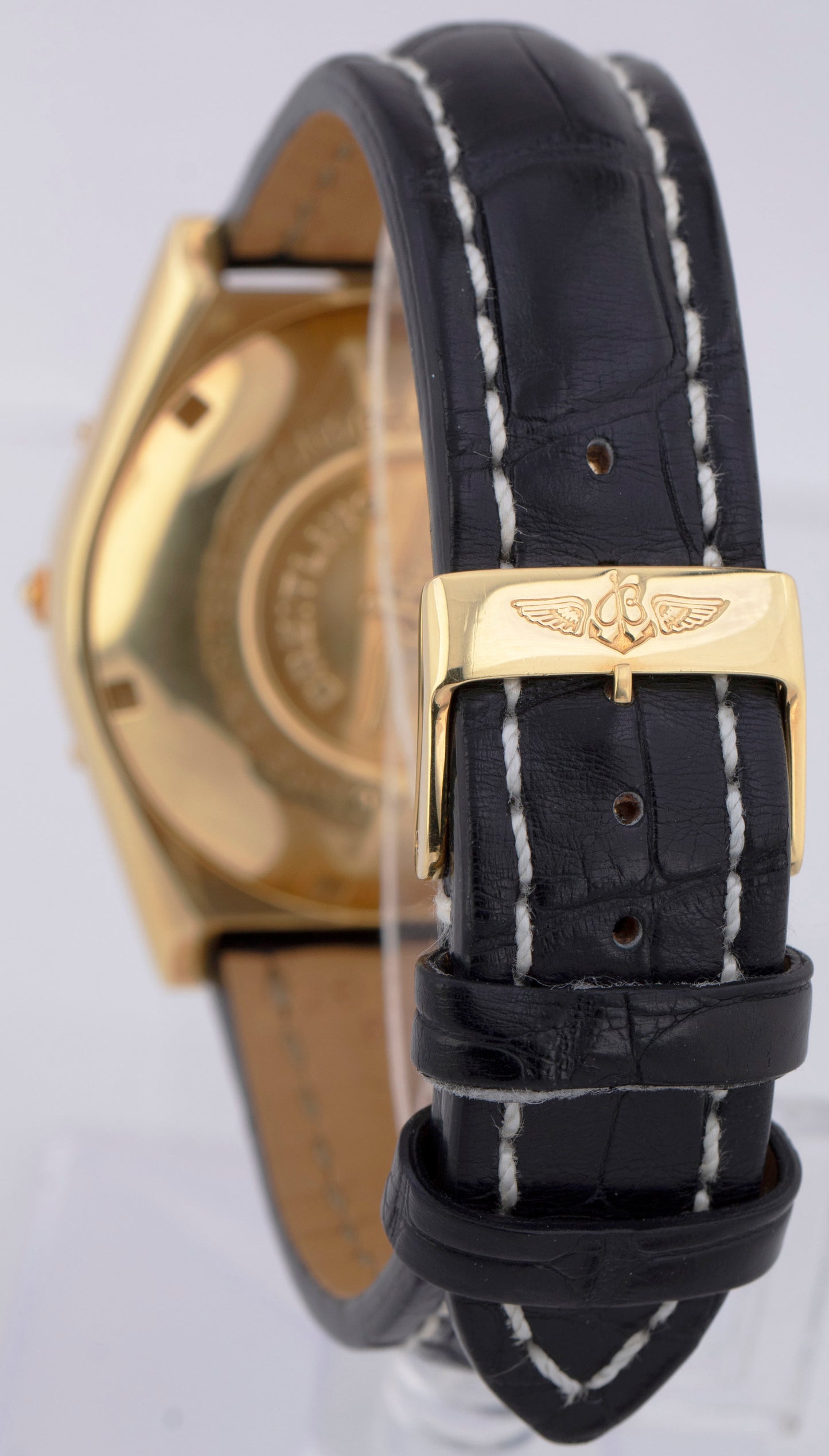 UNPOLISHED Breitling Chronomat White 40mm K13048 18K Yellow Gold Chronograph BOX