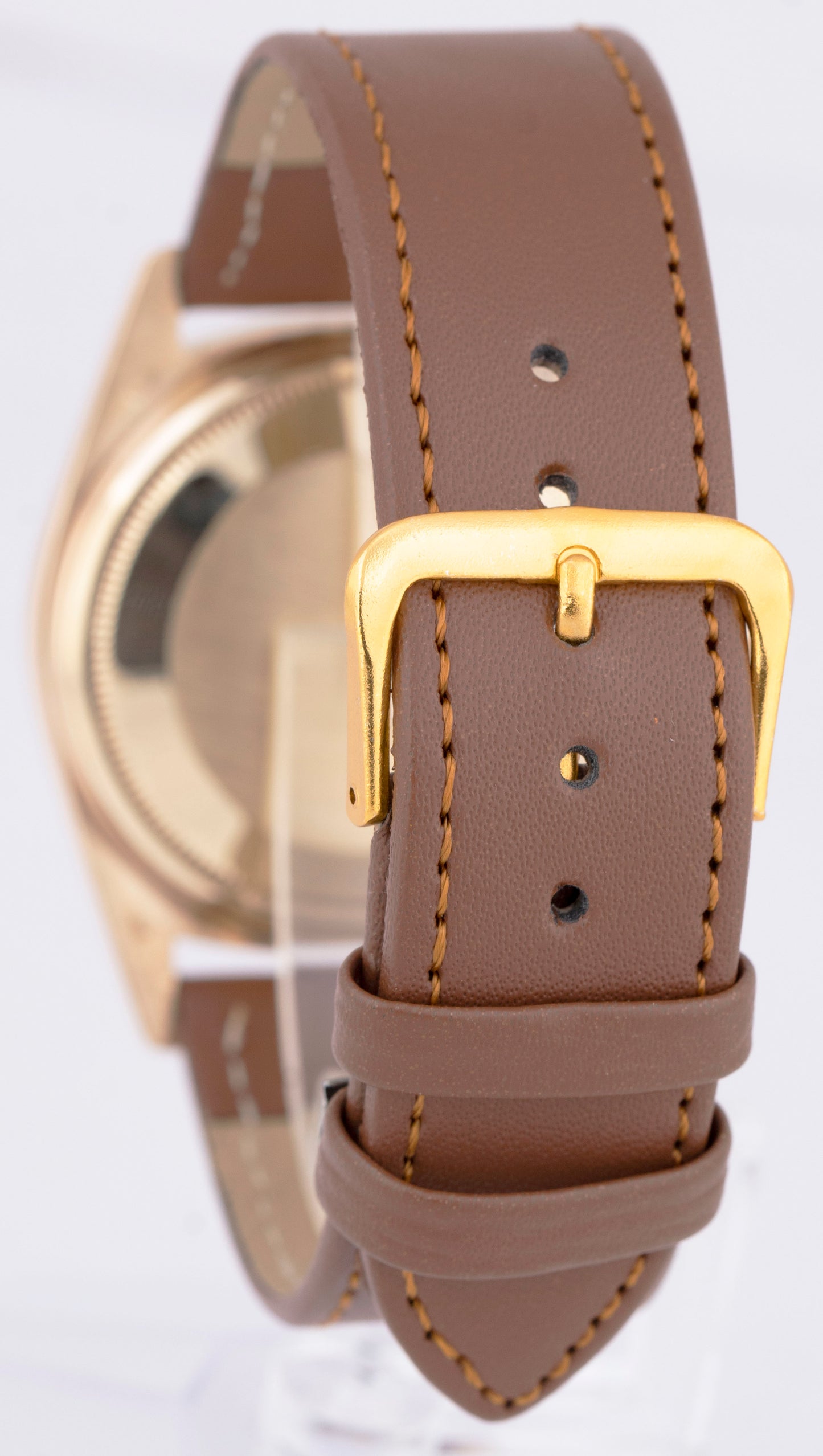 VINTAGE 1978 Rolex DateJust 36mm 18K Yellow Gold Champagne SIGMA Dial Watch 1601
