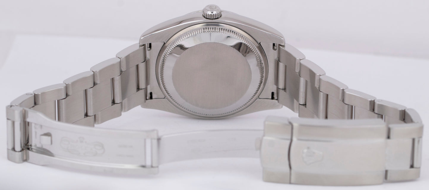 MINT Rolex Oyster Perpetual Date 34mm Black Dial Stainless Steel 115200 Watch