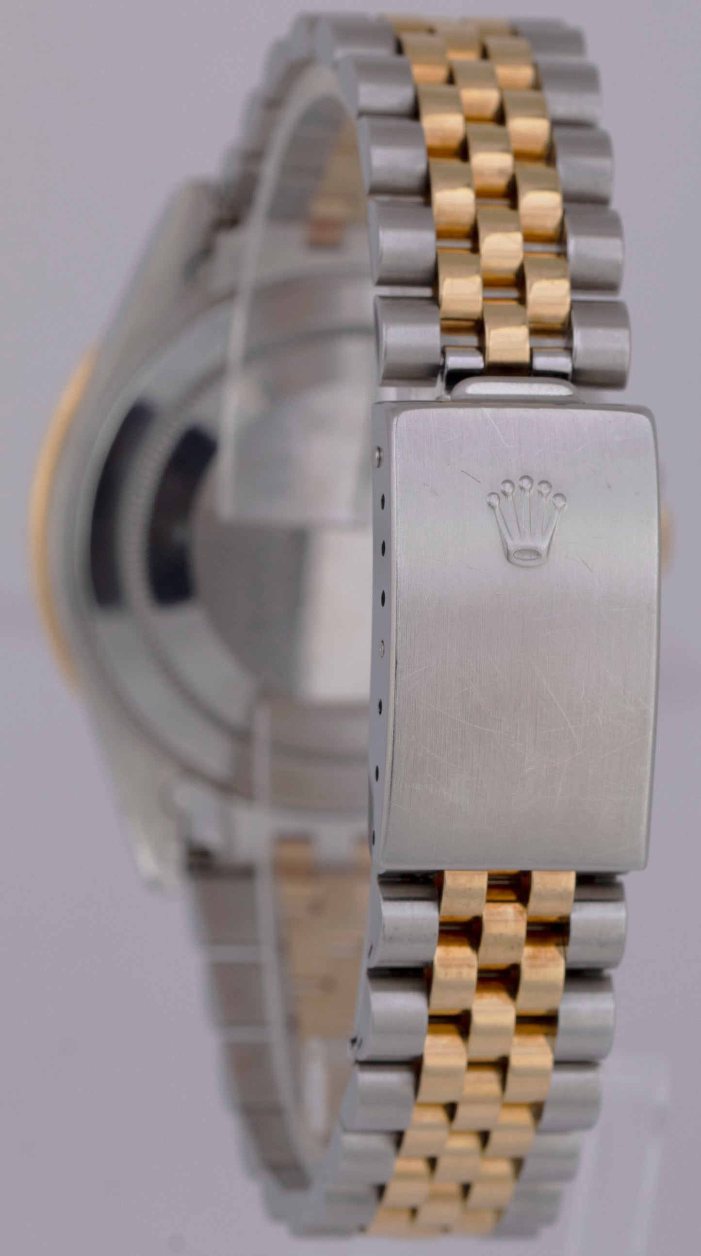 UNPOL. Rolex GMT-Master II NO-HOLES Root Beer PAPERS Jubilee 18K 40mm 16713 B+P