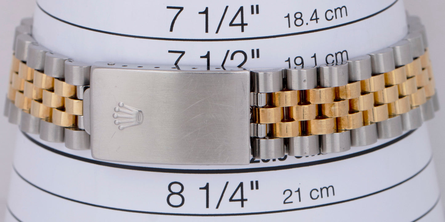 UNPOL. Rolex GMT-Master II NO-HOLES Root Beer PAPERS Jubilee 18K 40mm 16713 B+P