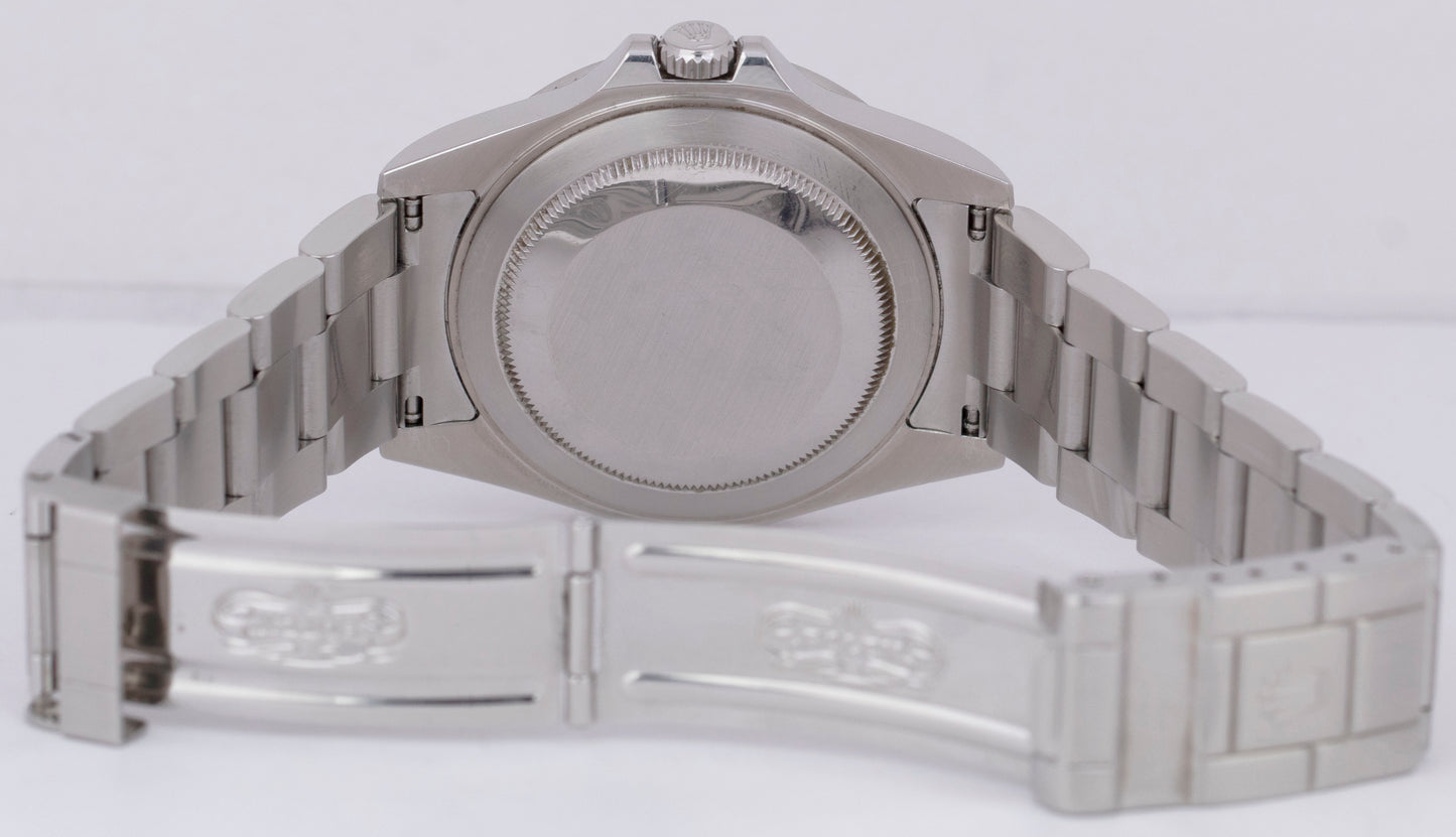 Rolex Explorer II 3186 NO-HOLES Black REHAUT 40mm Stainless Steel 16570 T Watch