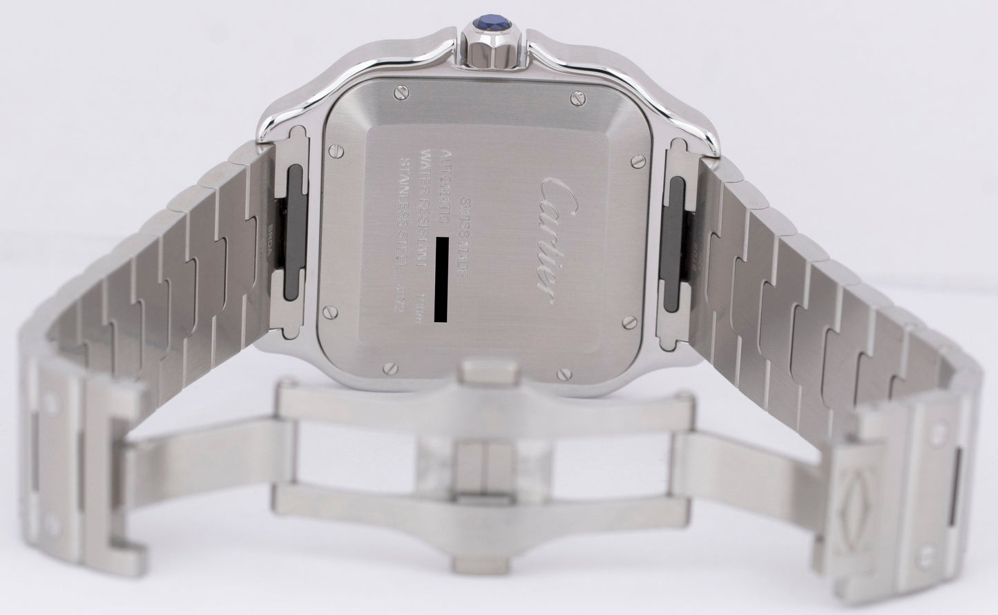 NEW 2023 PAPERS Cartier Santos-Dumont Green Dial Steel WSSA0062 39.8mm Watch B+P