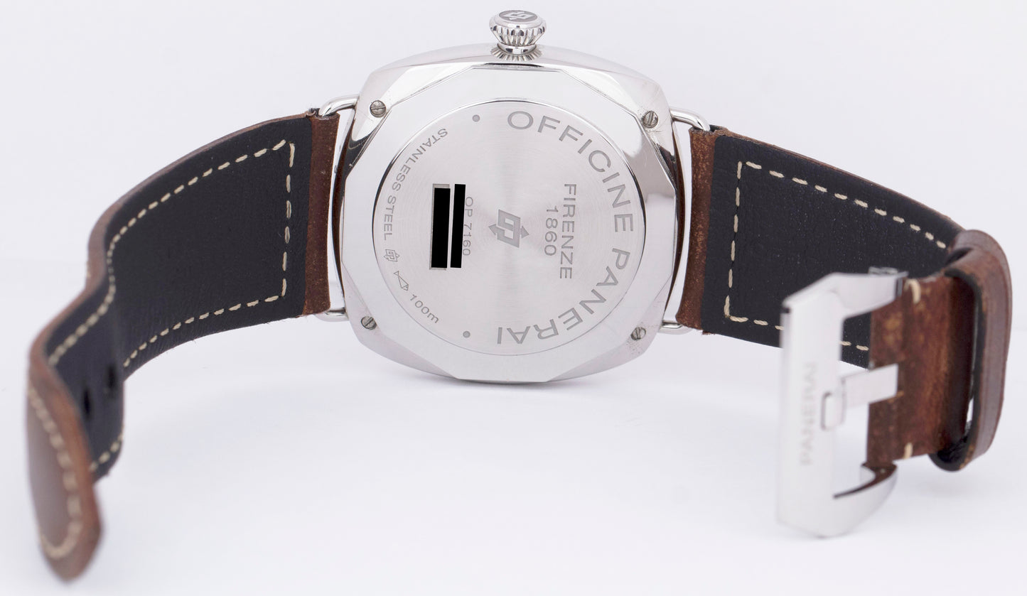 Panerai Radiomir Base Logo PAPERS PAM00753 OP7160 Stainless 45mm Brown Watch B+P