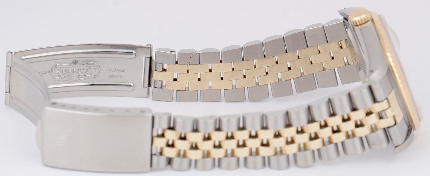 Rolex DateJust 36mm Champagne Dial Stainless Steel 18K Yellow Gold 16233 Watch
