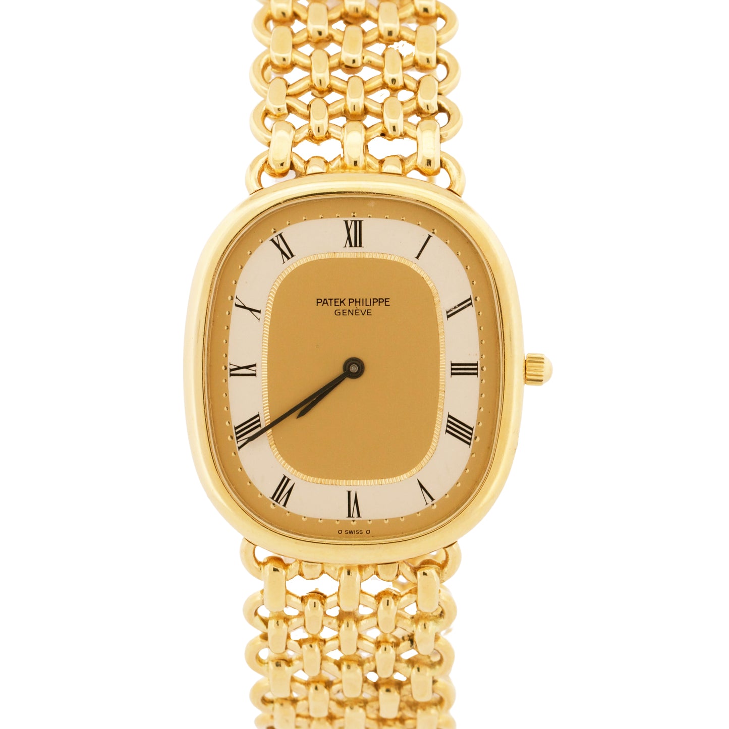 VINTAGE Patek Philippe Ellipse CHAMPAGNE 18K Yellow Gold 31mm Automatic 3738