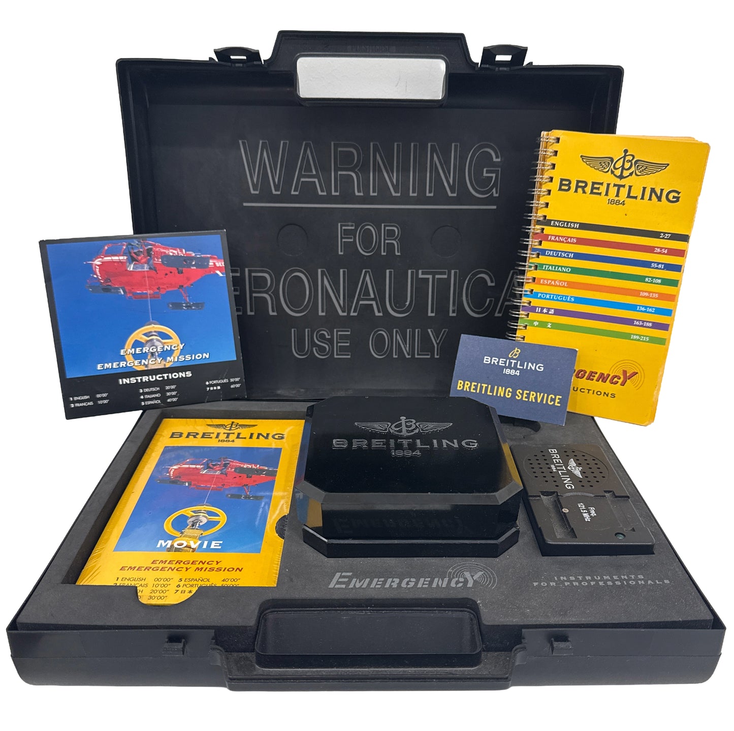 2025 SERVICE Breitling Emergency Chronograph YELLOW Titanium 43mm E76321 BOX