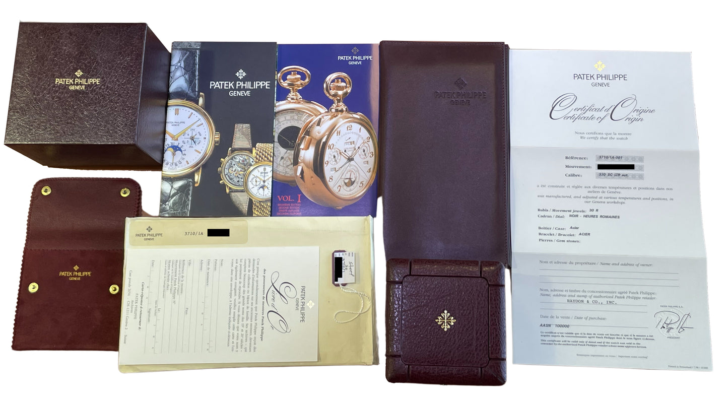 UNPOLISHED PAPERS Patek Philippe Nautilus Comet 3710/1A Black Roman 42mm B+P