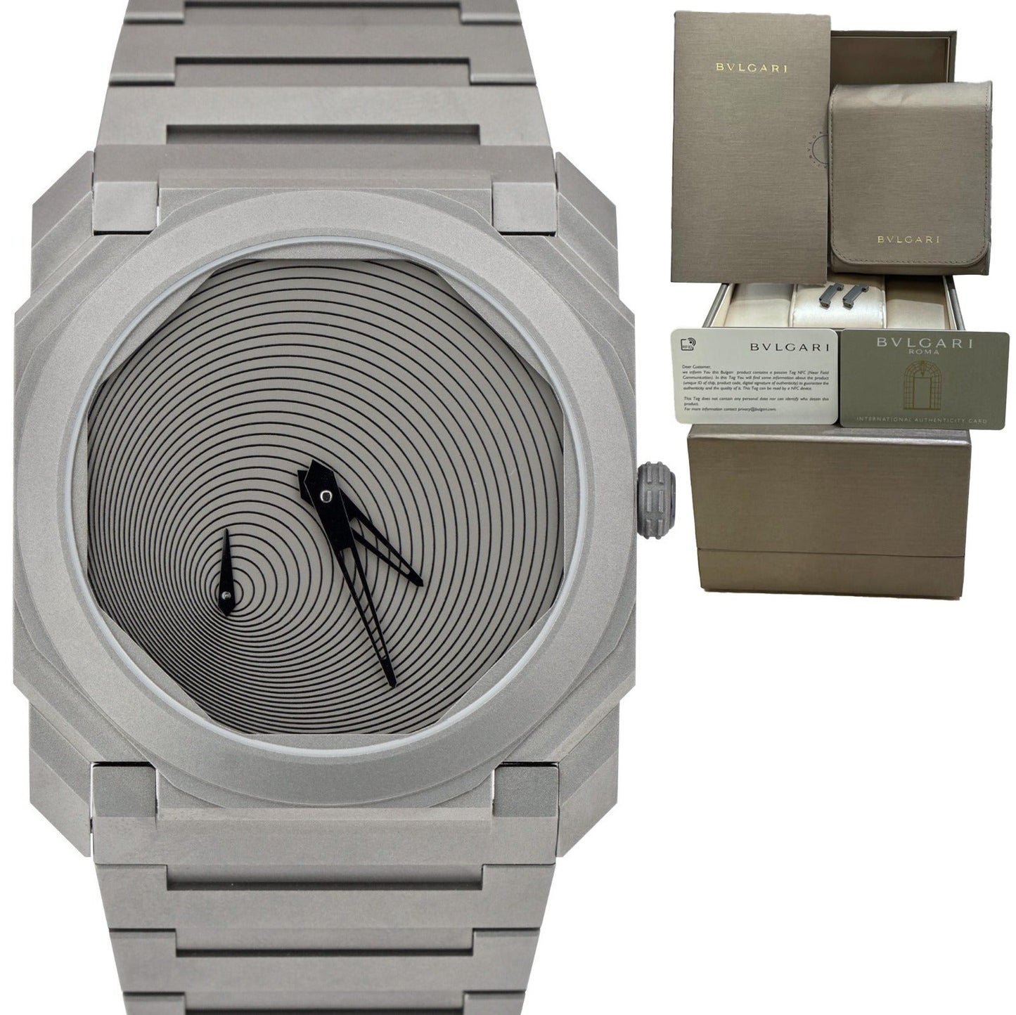 BRAND NEW Bulgari BVLGARI Octo Finissimo 40 Titanium Tadao Ando 103245 Watch B+P