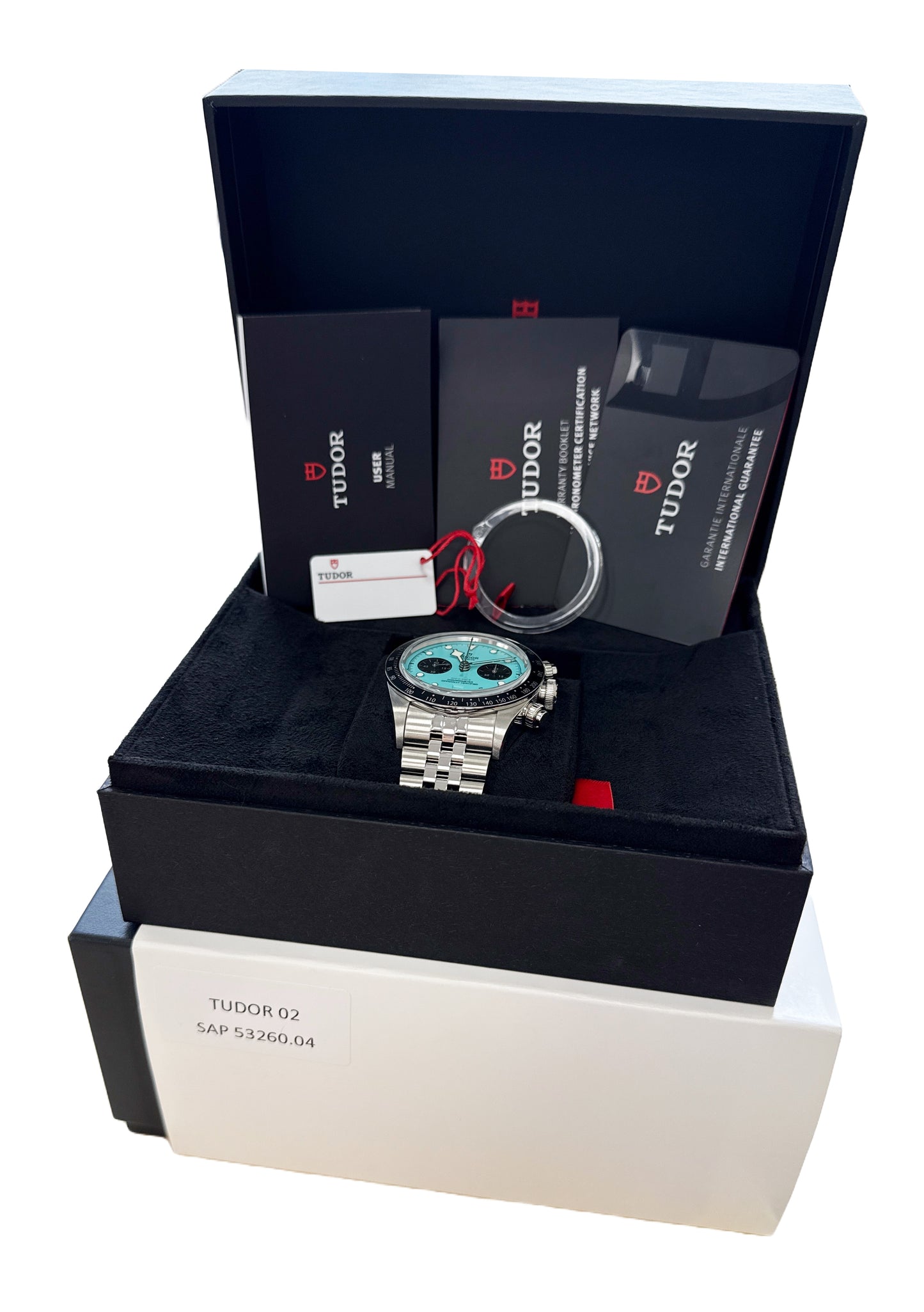 NEW JUNE 2025 PAPERS Tudor Black Bay Chrono 41mm FLAMINGO BLUE JUBILEE 79360 N
