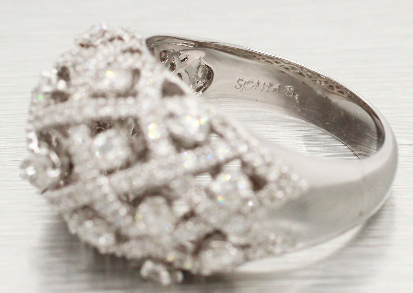 Sonia Bitton 0.50ctw Diamond Criss Cross Ring - 14k White Gold & Dynamic Setting