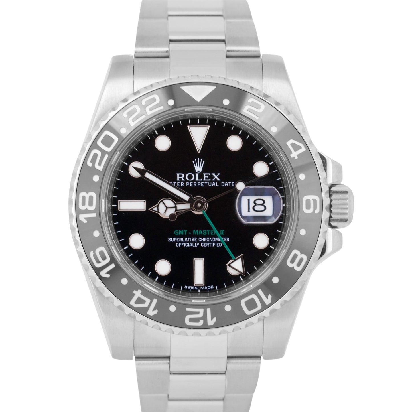 MINT 2023 RSC Rolex GMT-Master II BLACK Green Stainless Steel 40mm 116710 LN BOX