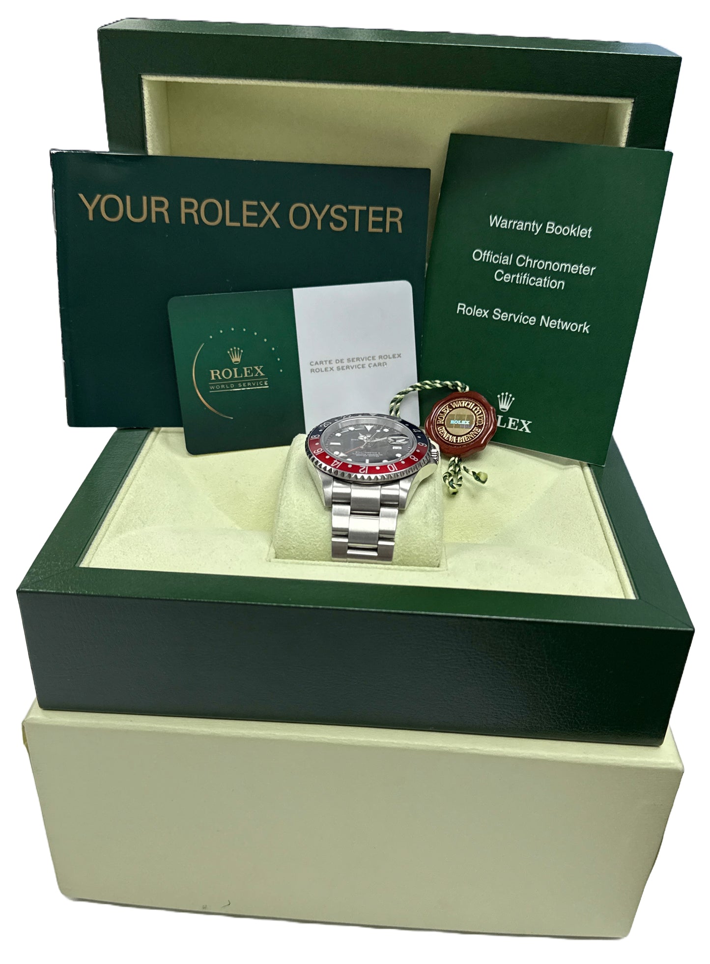 2024 RSC Rolex GMT-Master II PEPSI Red Blue RECTANGLE DIAL 40mm 16710 Watch BOX