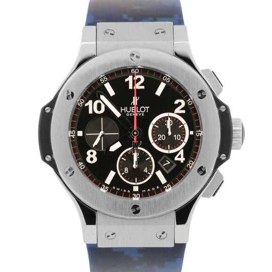 Hublot Big Bang Original BLACK Stainless Steel 44mm Rubber 301.SX.130.RX Watch
