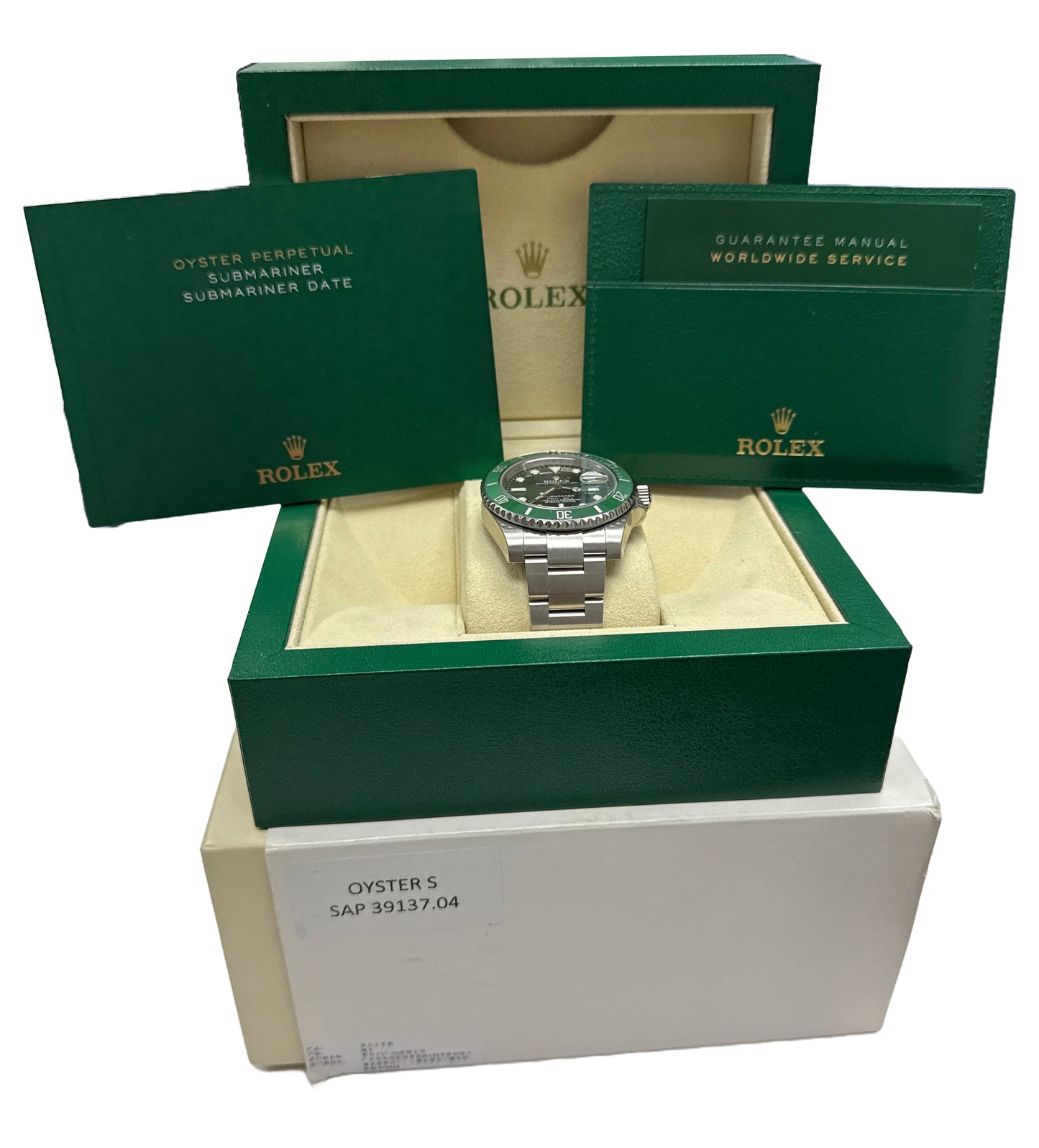 NOS STICKERED Rolex Submariner Date HULK Green Stainless 40mm 116610 LV BOX