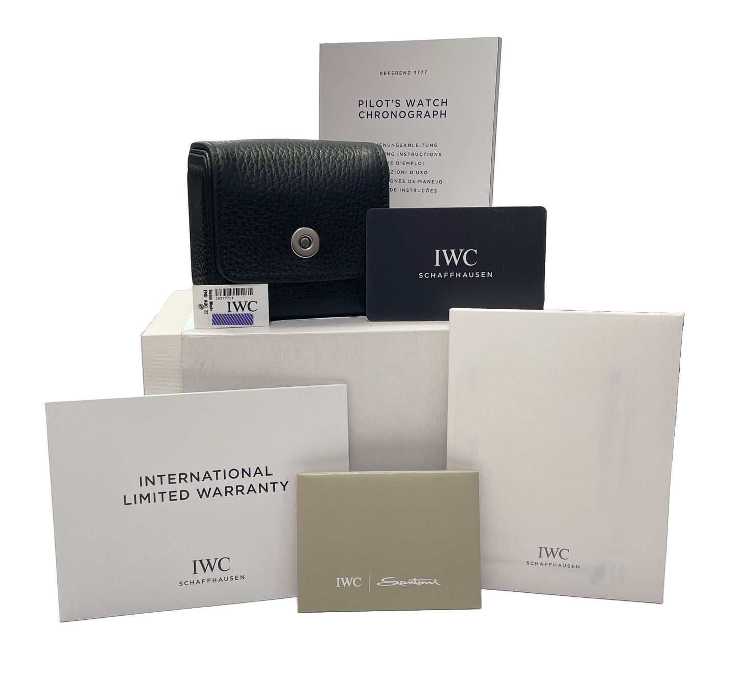 NEW PAPERS IWC Pilot Le Petit Prince Blue 43mm Steel Chronograph IW377714 BOX