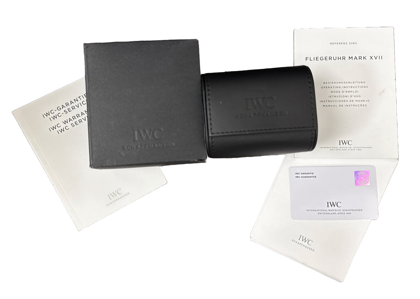 PAPERS IWC Pilot Mark XVII 17 Black Arabic 41mm Stainless Date Watch IW326504