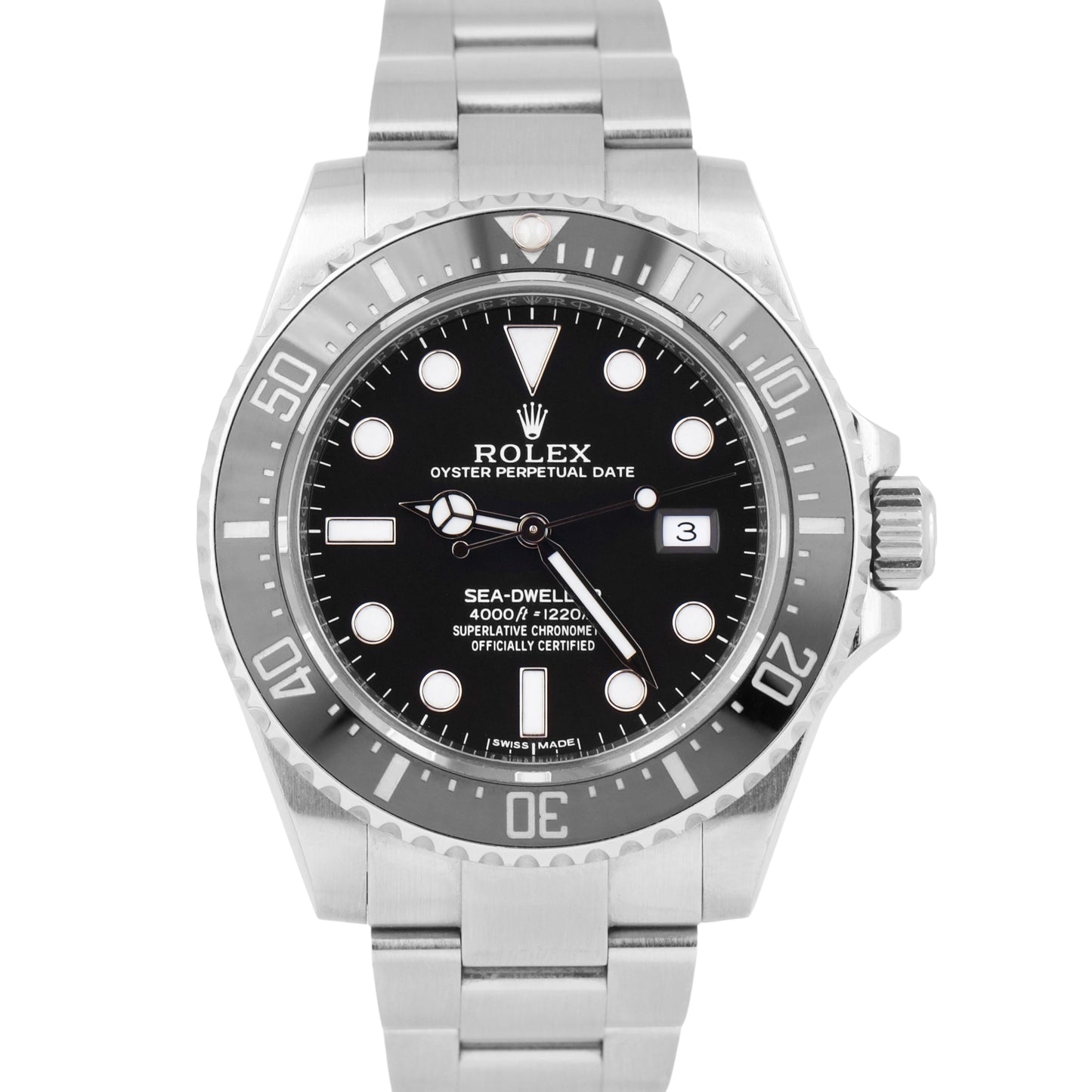 Rolex Sea-Dweller 4000 SD4K Black Ceramic Stainless Steel 116600 40mm Date Watch