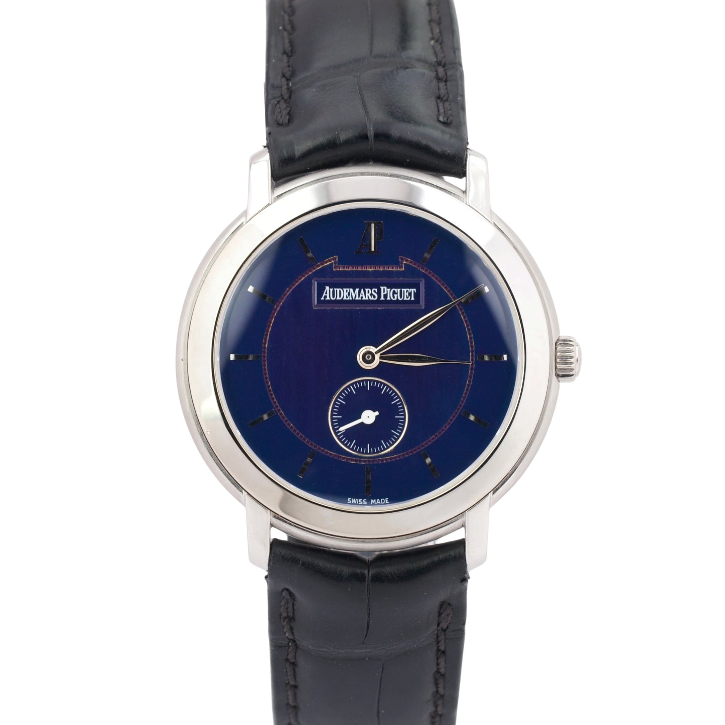Audemars Piguet Jules BLUE 18K White Gold SMALL SECONDS Leather 36mm 15056BC
