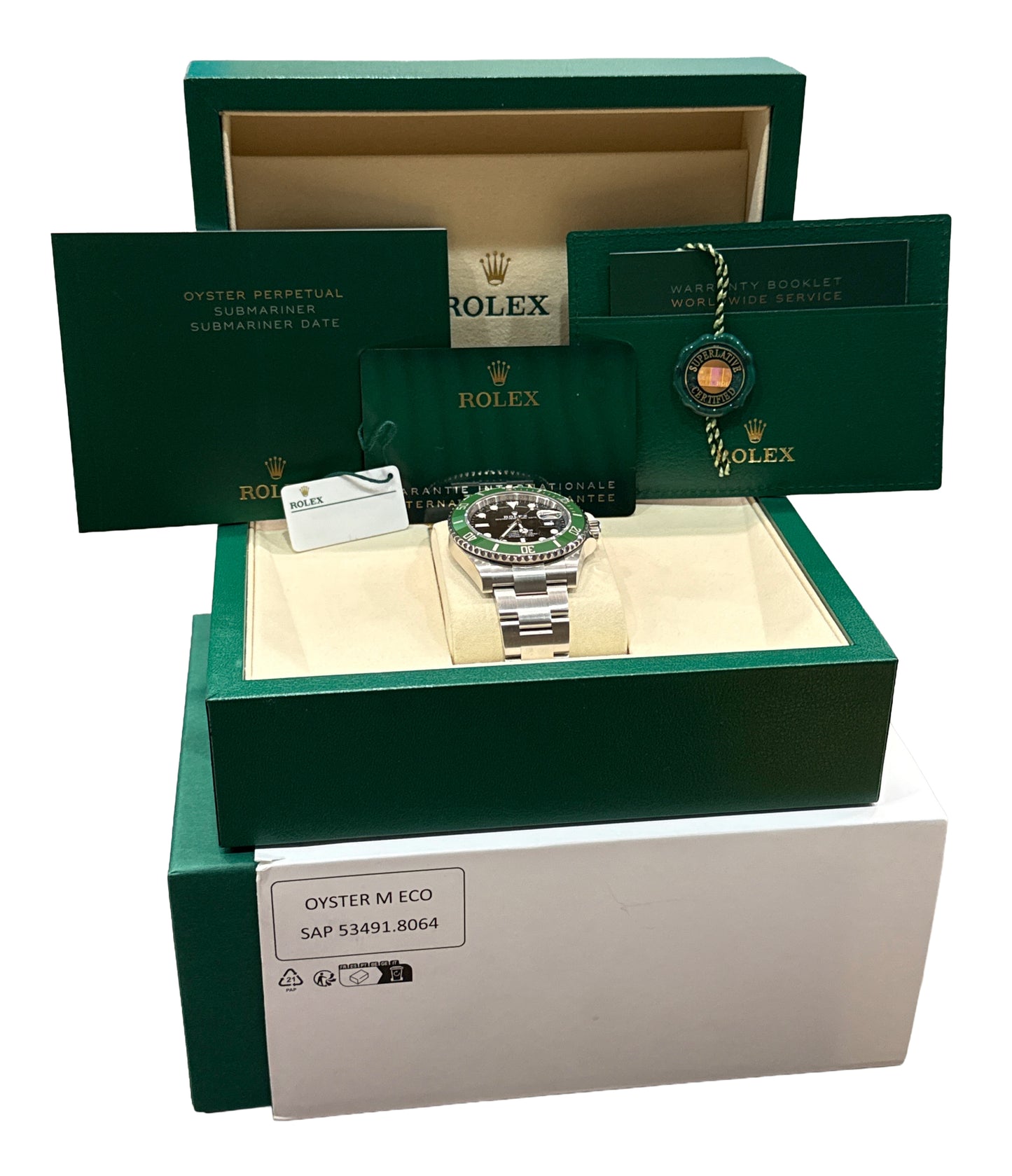 2025 PAPERS Rolex Submariner Date KERMIT Green Steel 41mm Watch 126610 LV BOX