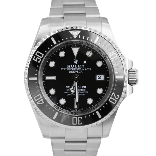 Rolex Sea-Dweller Deepsea BLACK Ceramic Stainless Steel Dive 44mm 136660 BOX