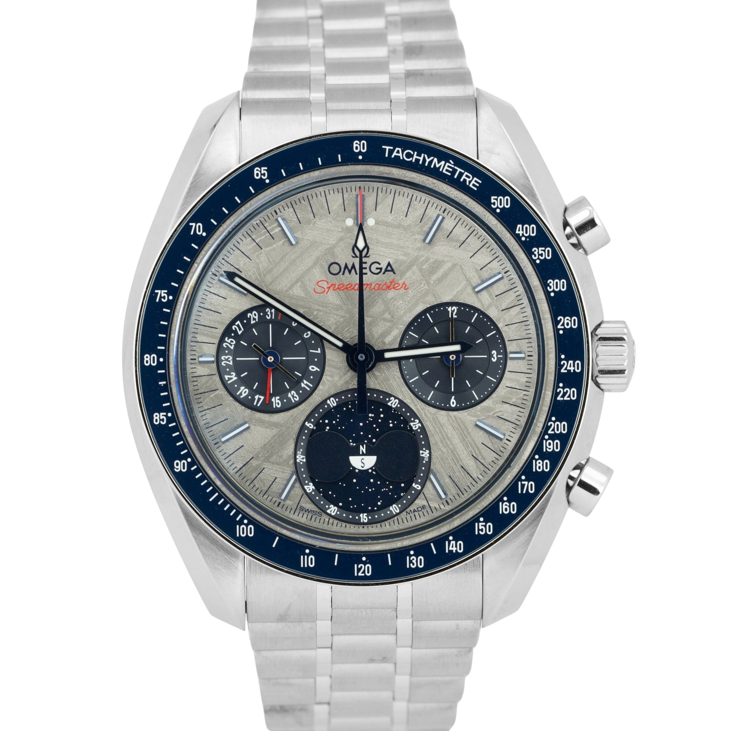 NEW 2025 PAPERS Omega Speedmaster METEORITE 43mm 304.30.43.52.06.001 Watch BOX