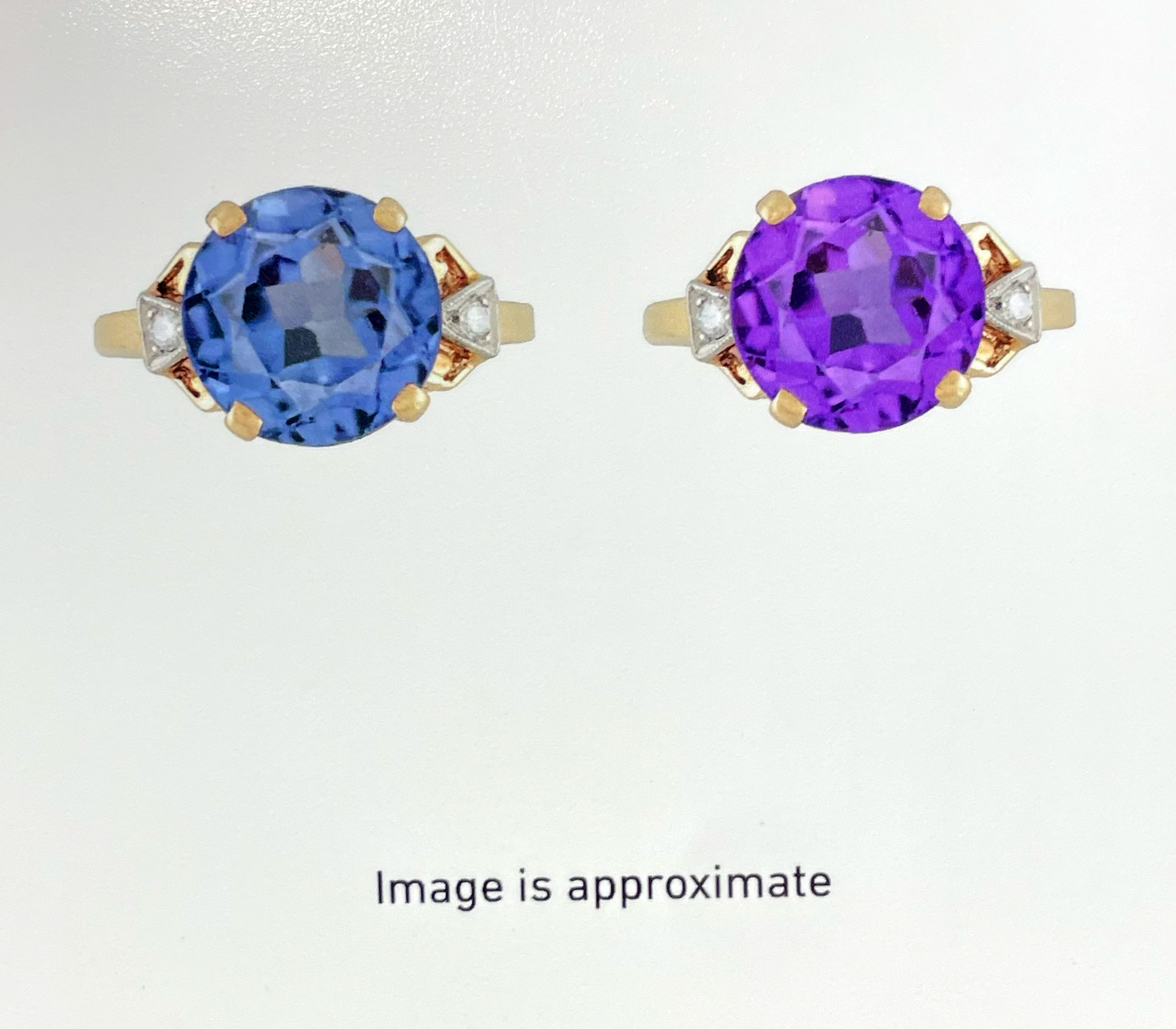 GIA Color-Changing Sapphire Engagement Ring 14k Yellow Gold | Lab-Created Stone