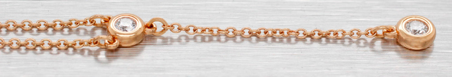 Tiffany & Co. Elsa Peretti Diamond By the Yard Necklace - 18k Yellow Gold - 16"