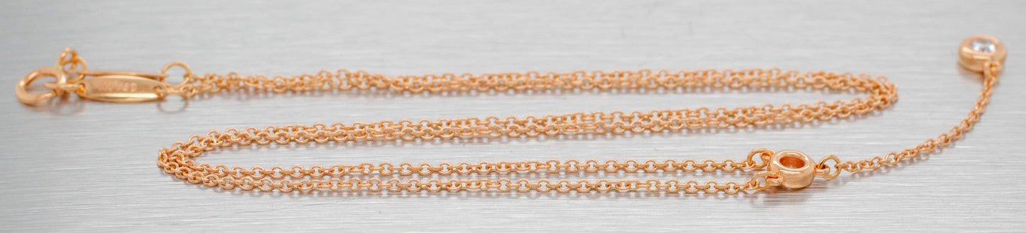 Tiffany & Co. Elsa Peretti Diamond By the Yard Necklace - 18k Yellow Gold - 16"