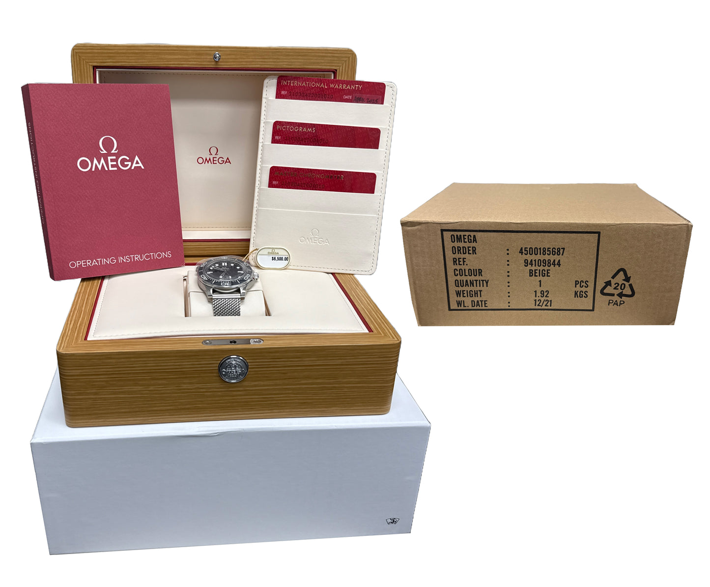 NEW APRIL 2025 Omega Seamaster Diver 300M 42mm BLACK 210.30.42.20.01.010 BOX