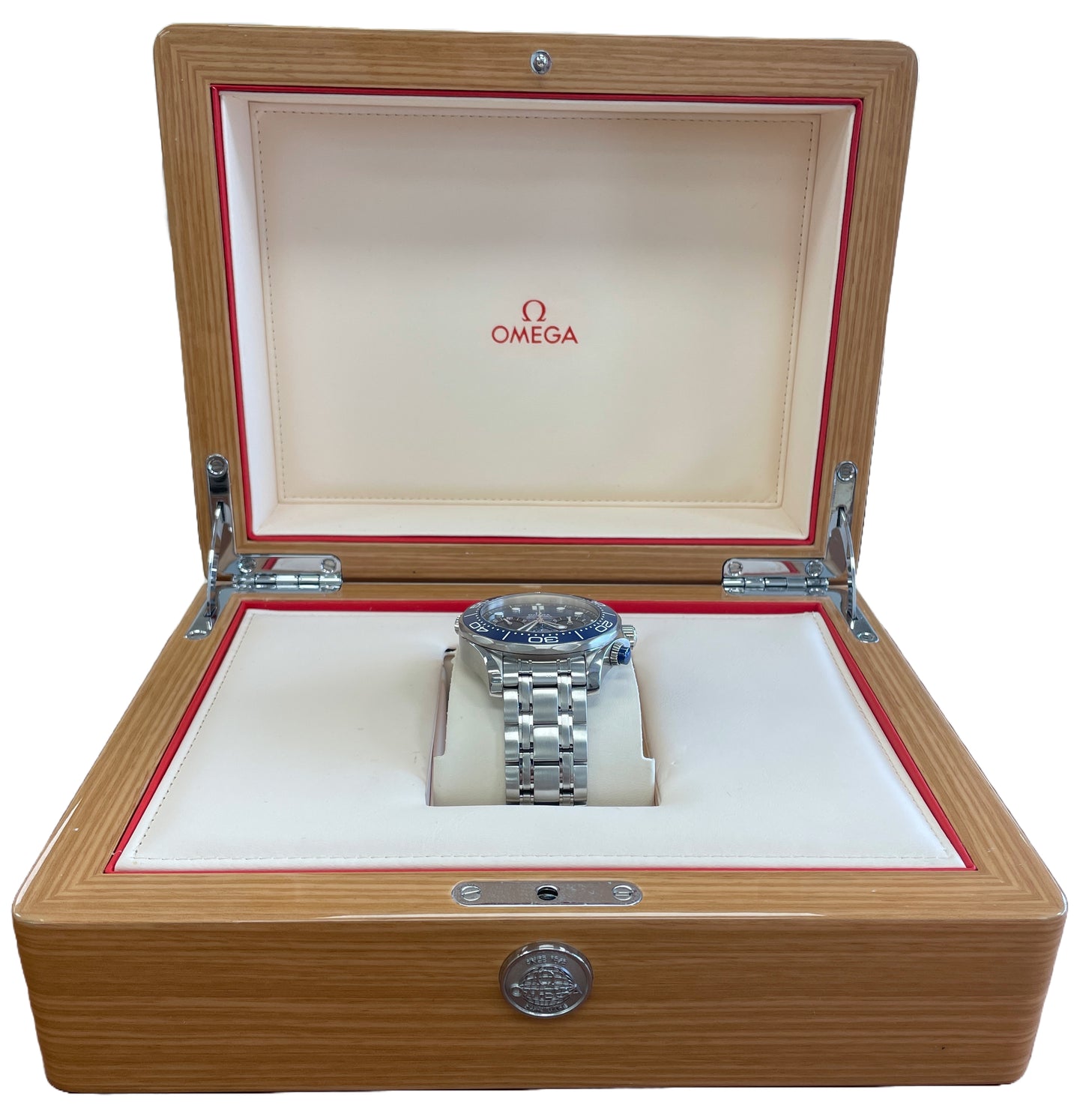 MINT Omega Seamaster Diver 300M 44mm BLUE WAVE 210.30.44.51.03.001 Watch BOX