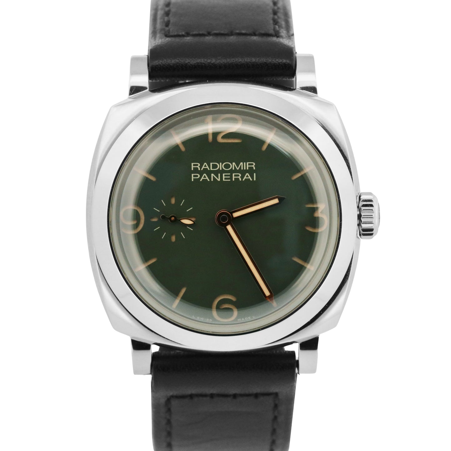 Panerai Radiomir PAM995 GREEN Black Leather 45mm Automatic Watch PAM00995 BOX