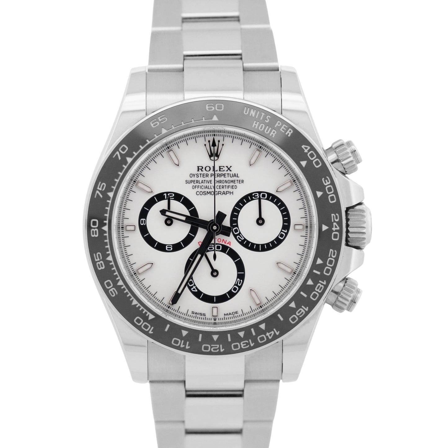 NEW 2025 Rolex Daytona Cosmograph Steel PANDA White Ceramic 40mm 126500 LN BOX