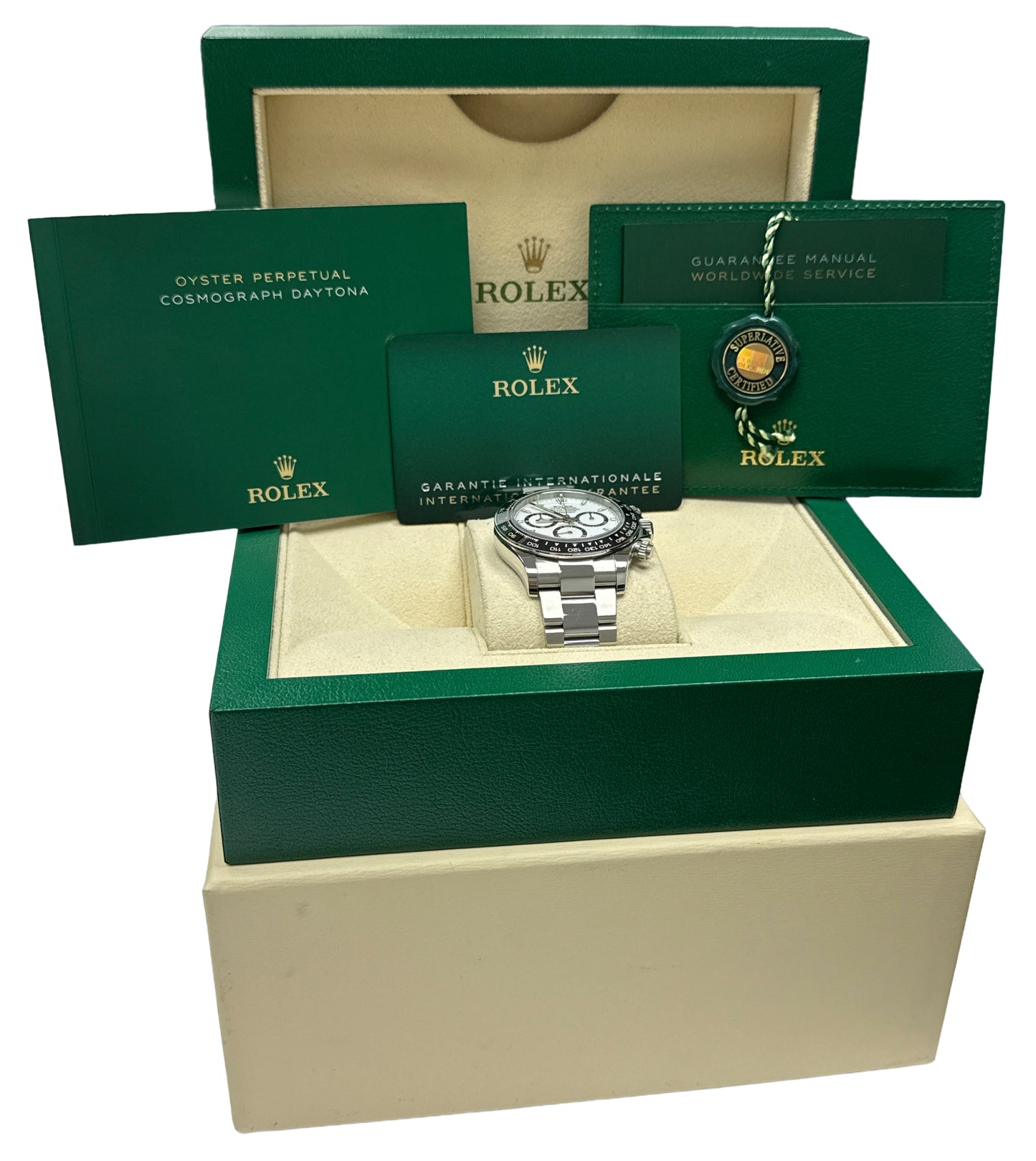 NEW 2025 Rolex Daytona Cosmograph Steel PANDA White Ceramic 40mm 126500 LN BOX