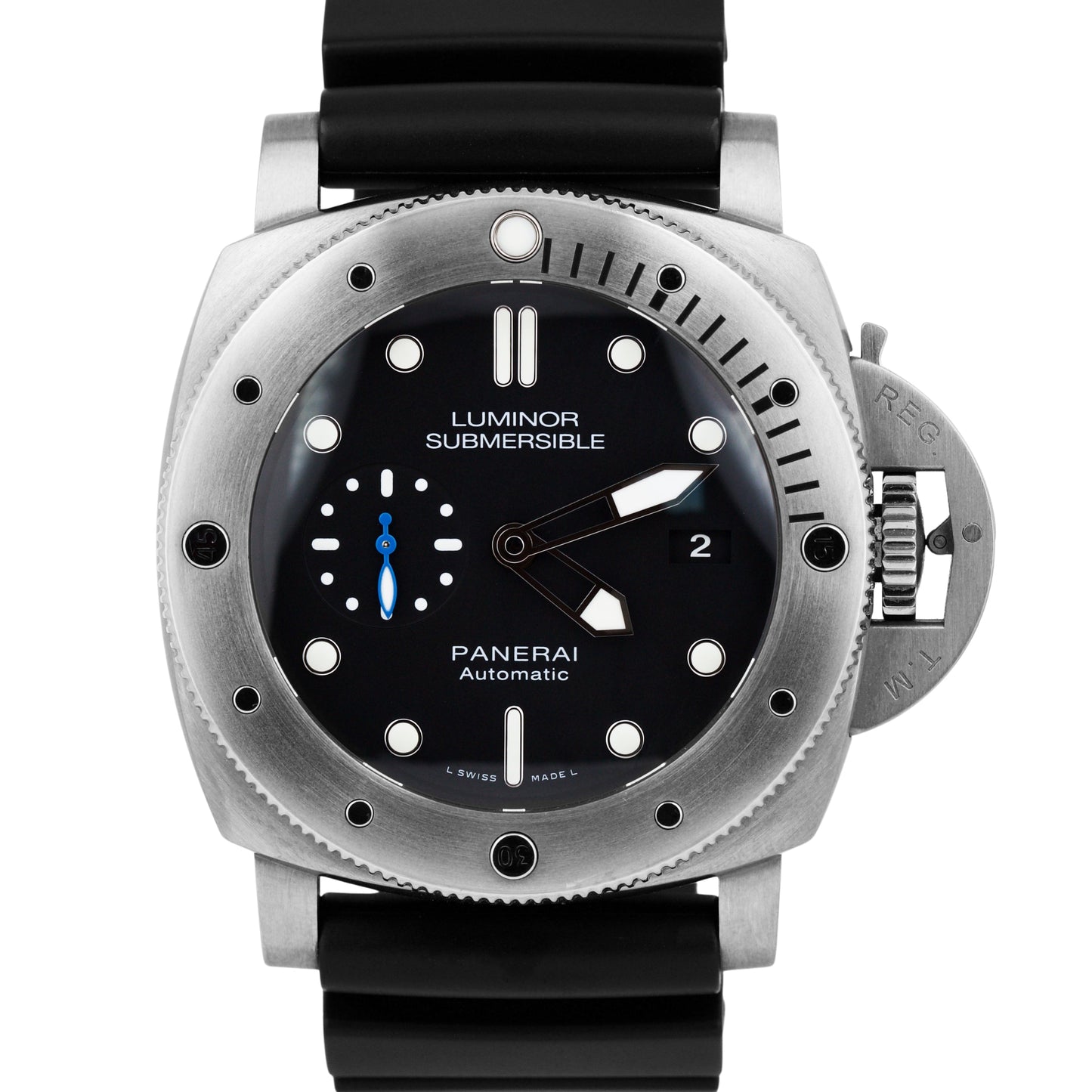 2021 PAPERS Panerai Luminor Submersible 1950 Titanium Rubber 47mm PAM01305 B+P