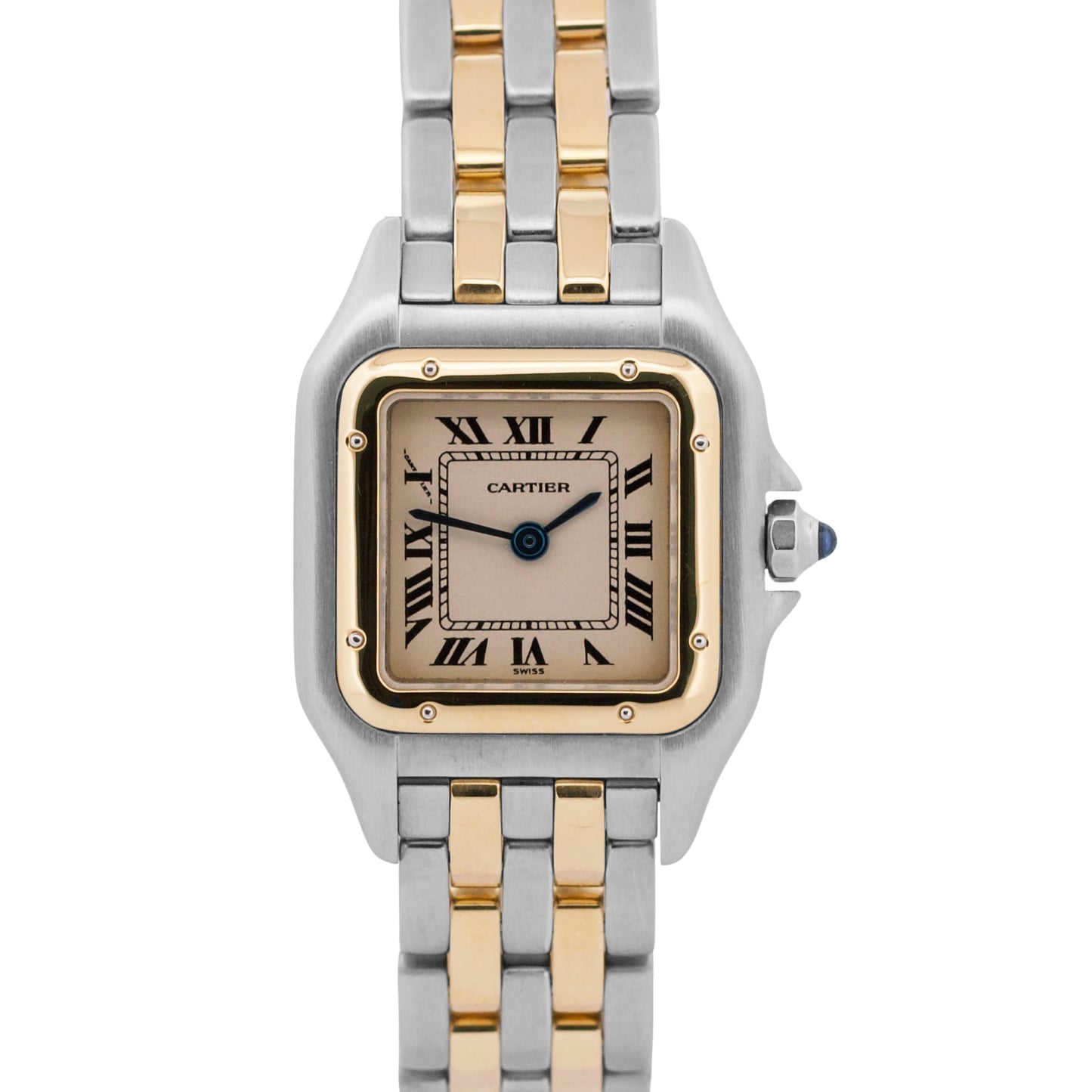 Ladies Cartier Panthere 18K Yellow Gold Steel 22mm Roman Quartz W25029B6 1120