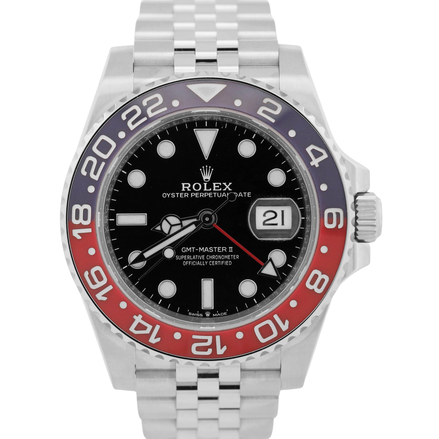 2020 PAPERS Rolex GMT-Master II PEPSI Blue Red 40mm JUBILEE 126710 BLRO BOX