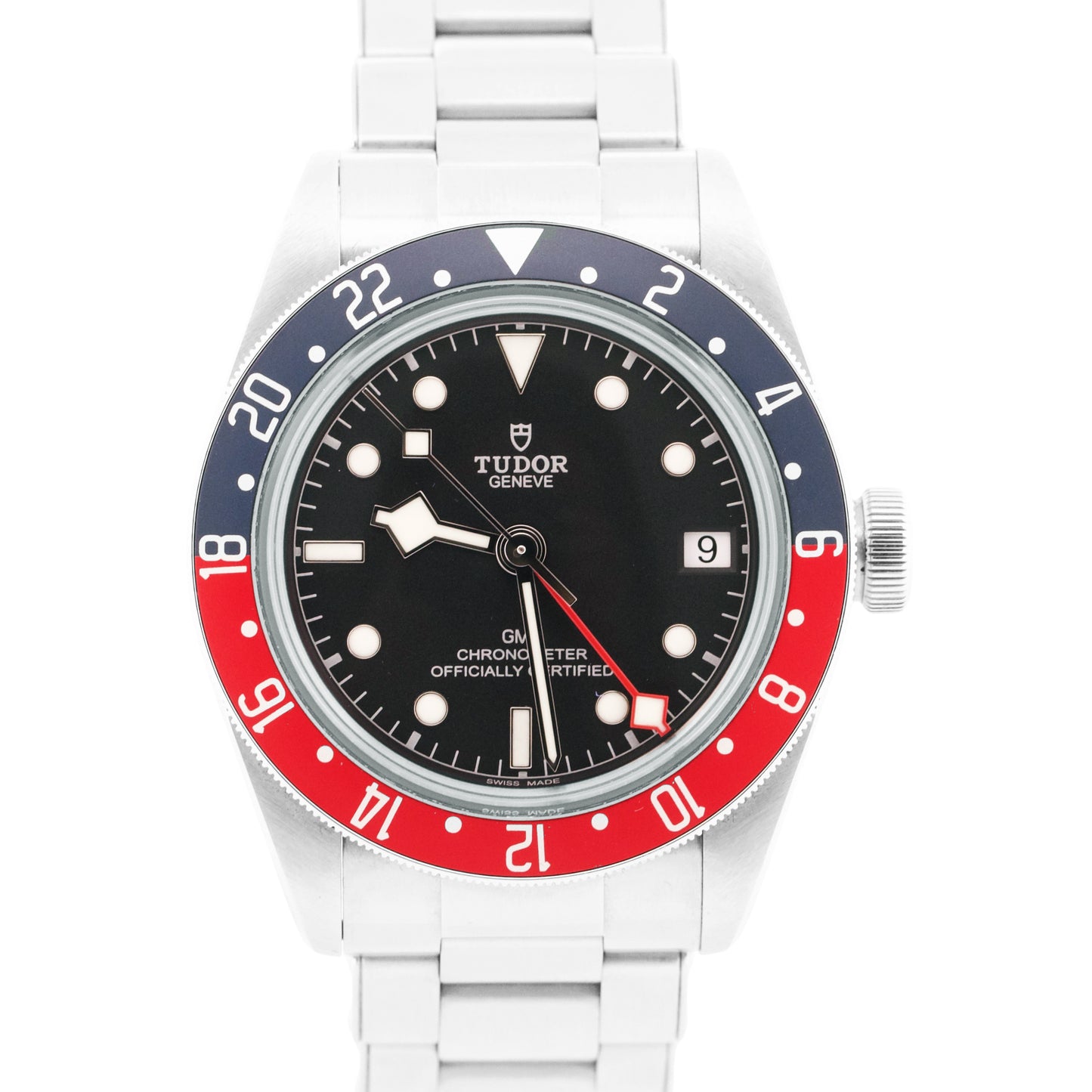 PAPERS Tudor Black Bay 41 GMT 41mm Black PEPSI Red Blue Stainless 79830 RB BOX