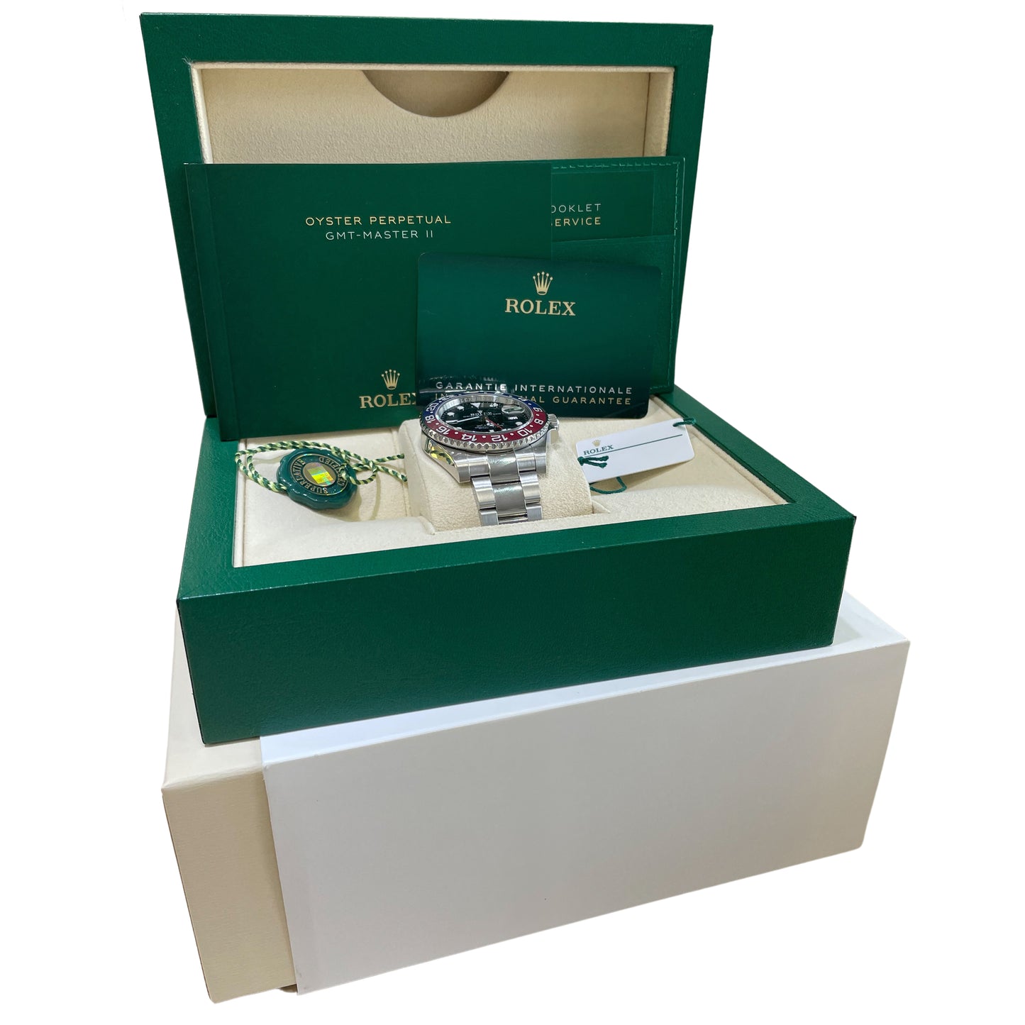 DEC 2022 Rolex GMT-Master II Ceramic PEPSI Blue Red 40mm PAPERS 126710 BLRO B+P