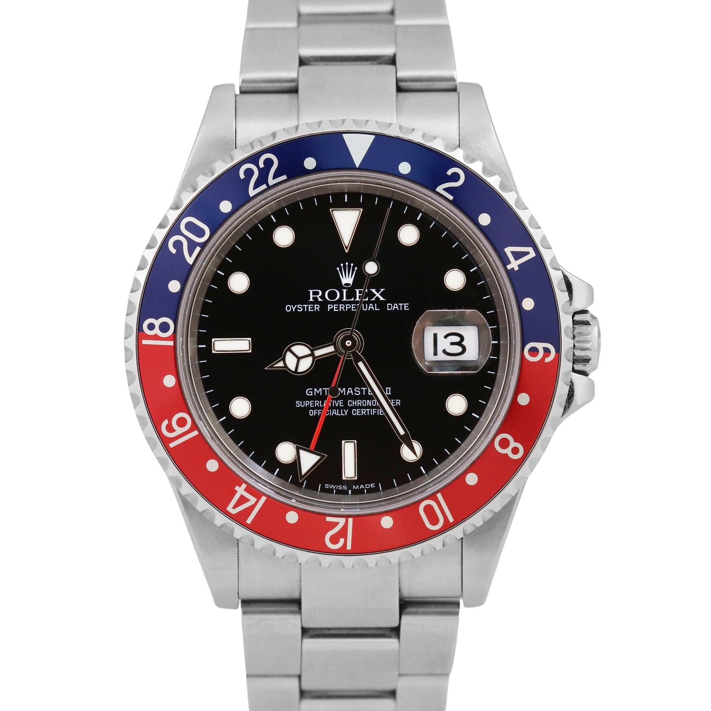 2024 RSC Rolex GMT-Master II PEPSI Red Blue RECTANGLE DIAL 40mm 16710 Watch BOX