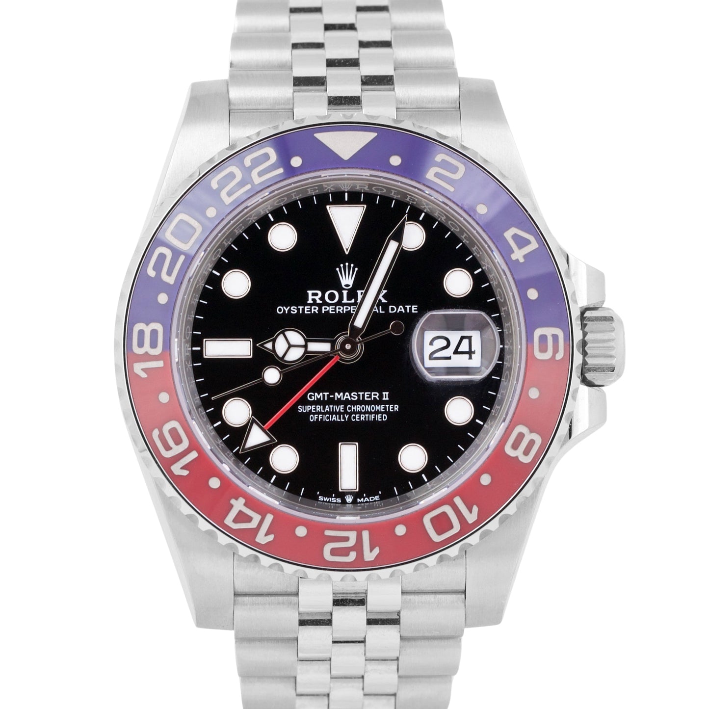 BRAND NEW PAPERS Rolex GMT-Master II PEPSI JUBILEE Blue 40mm 126710 BLRO BOX