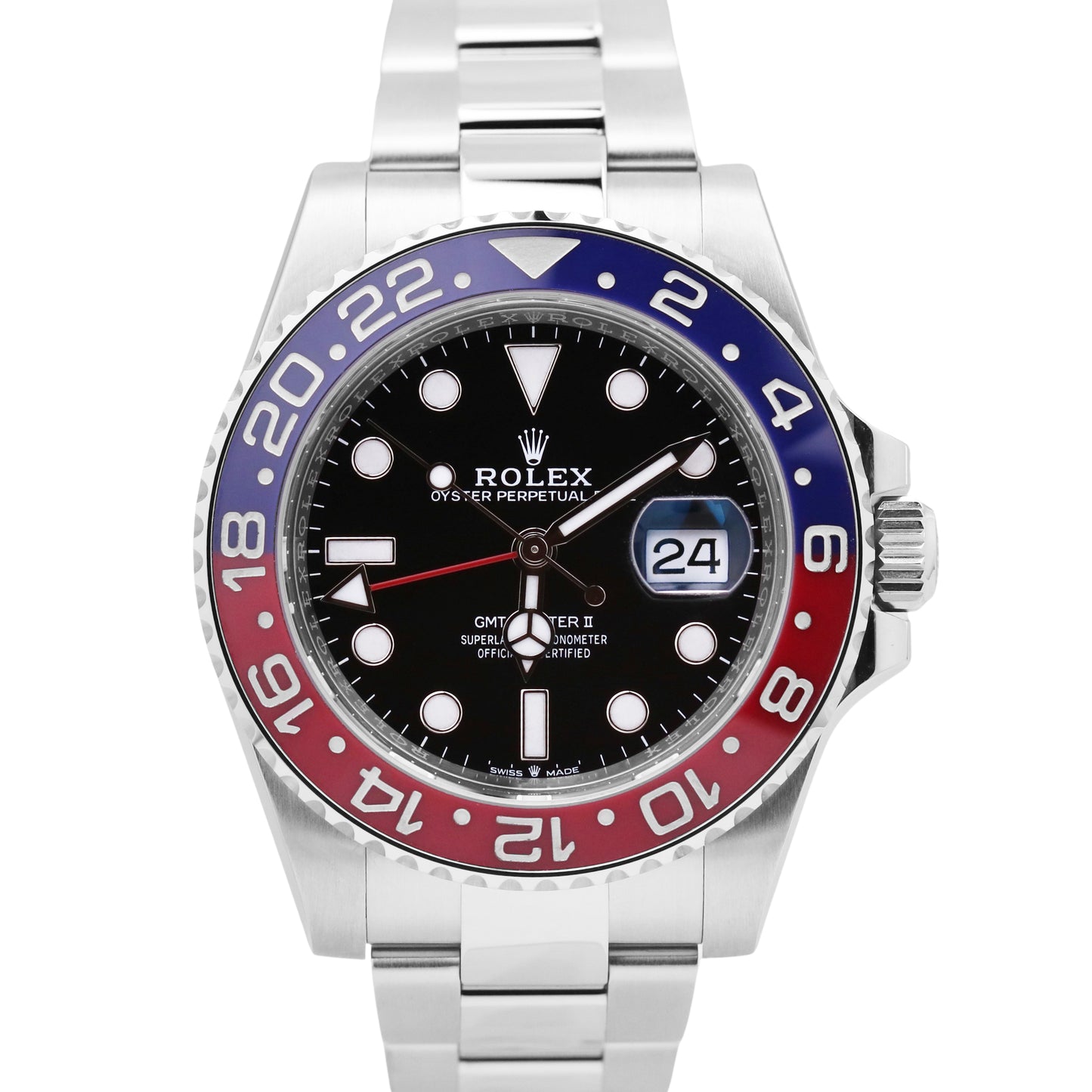 MINT 2023 Rolex GMT-Master II Ceramic PEPSI Blue Red 40mm PAPERS 126710 BLRO B+P