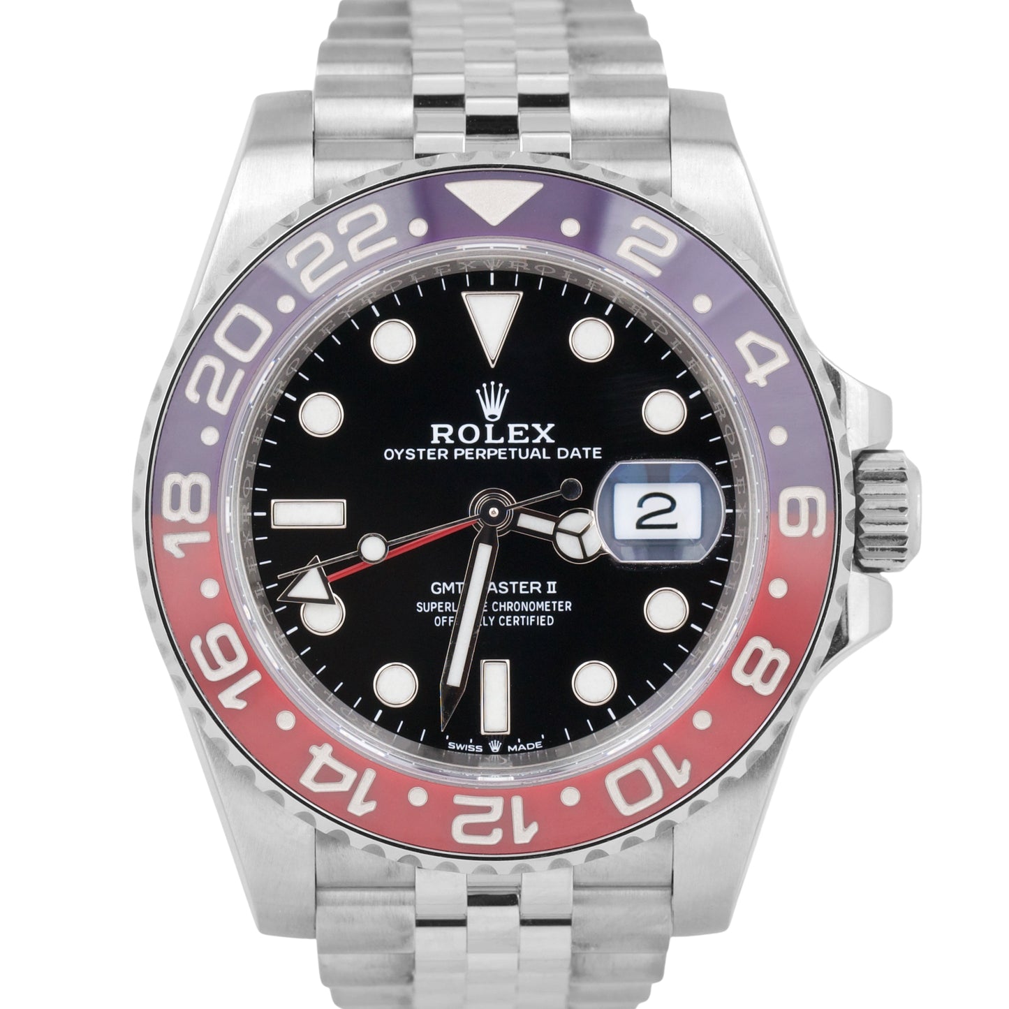 2020 PAPERS Rolex GMT-Master II PEPSI Blue Red JUBILEE Steel 126710 BLRO B+P