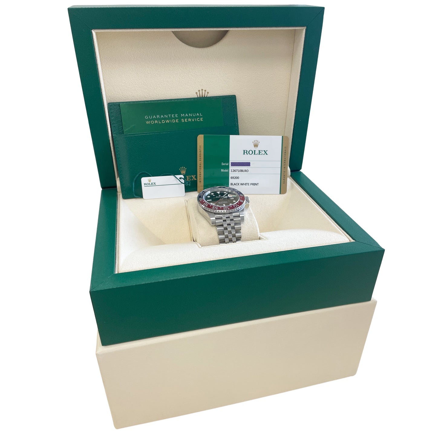 2020 PAPERS Rolex GMT-Master II PEPSI Blue Red JUBILEE Steel 126710 BLRO B+P
