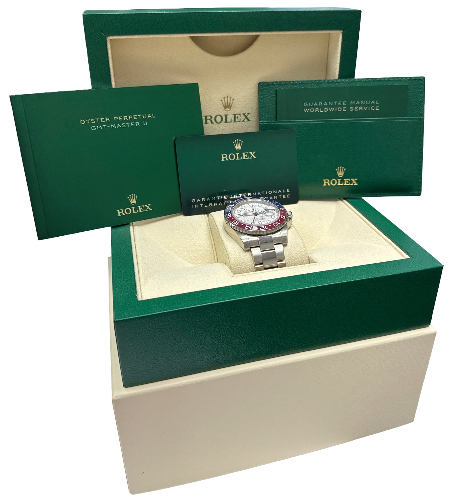 2023 PAPERS Rolex GMT-Master II PEPSI METEORITE 18K White Gold 126719 BLRO BOX