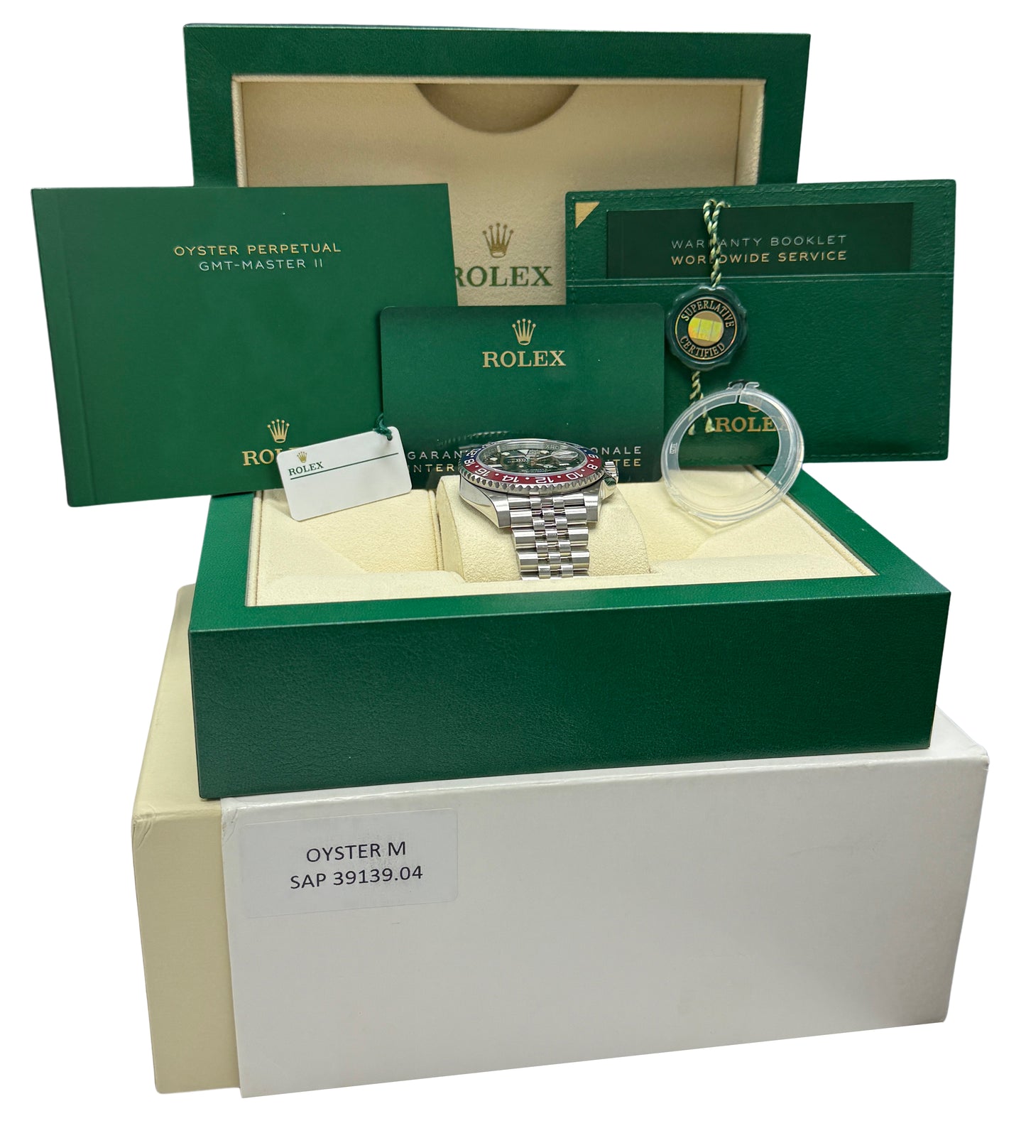 2020 PAPERS Rolex GMT-Master II PEPSI Blue Red 40mm JUBILEE 126710 BLRO BOX