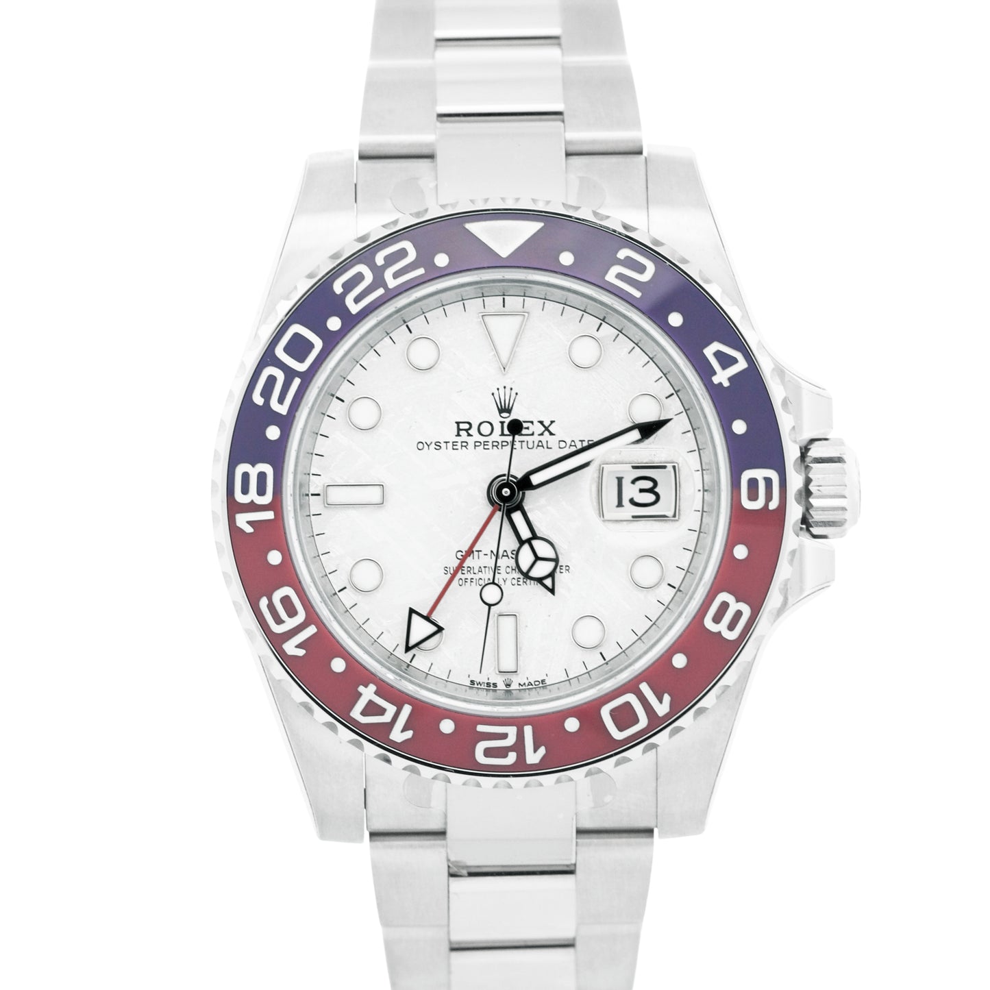 NEW STICKERED 2023 PAPERS Rolex GMT-Master II METEORITE PEPSI 126719 BLRO BOX
