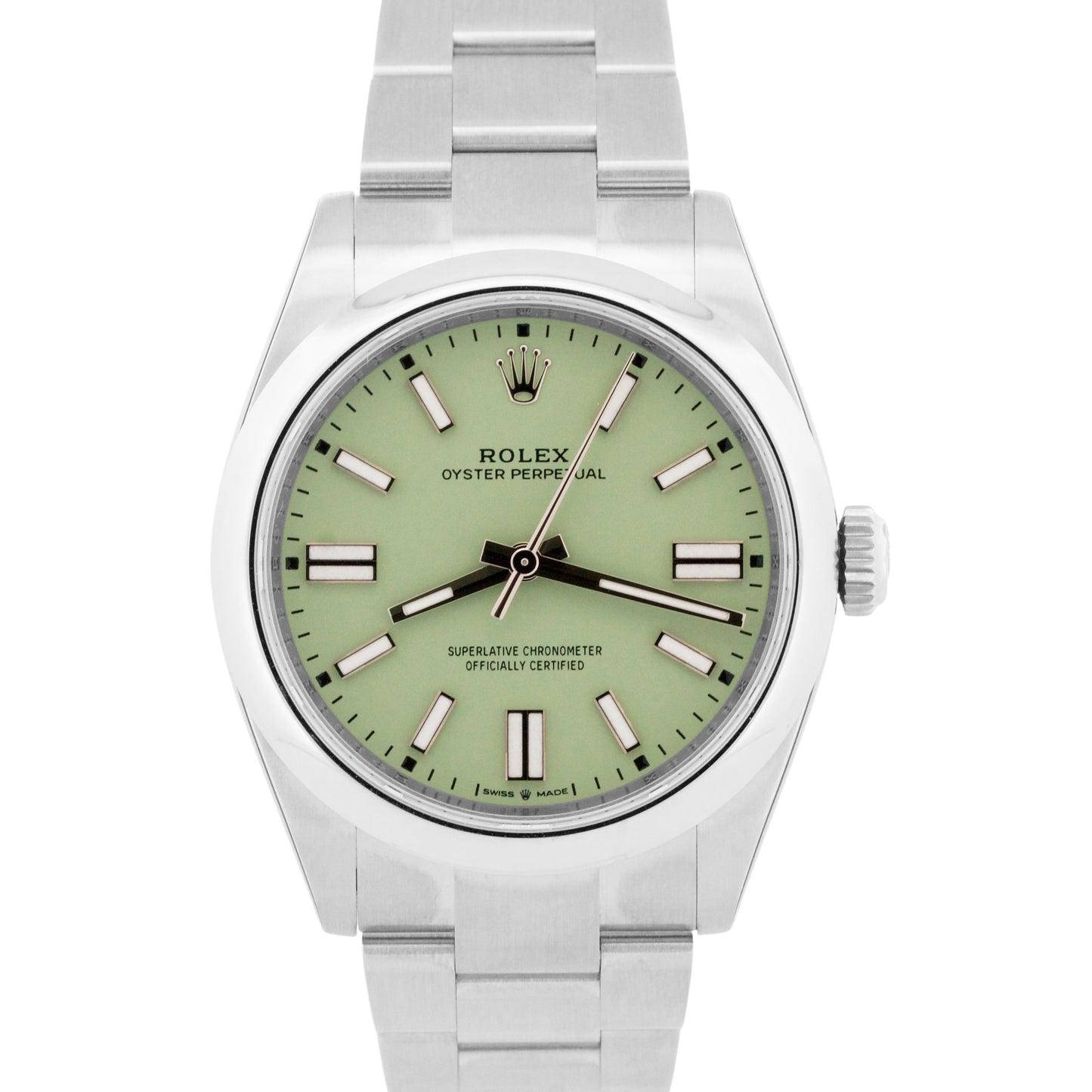 NEW STICKERED 2025 Rolex Oyster Perpetual 41 PISTACHIO GREEN 41mm 134300 BOX