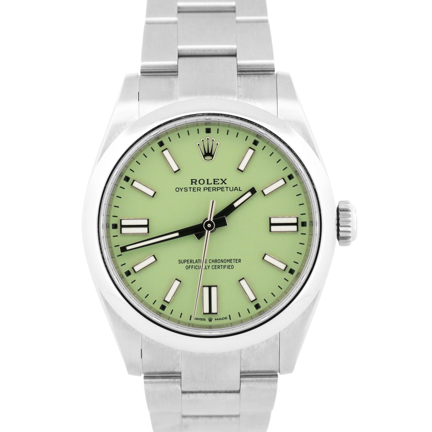 NEW JUNE 2025 Rolex Oyster Perpetual 41 PISTACHIO GREEN Steel 41mm 134300 BOX