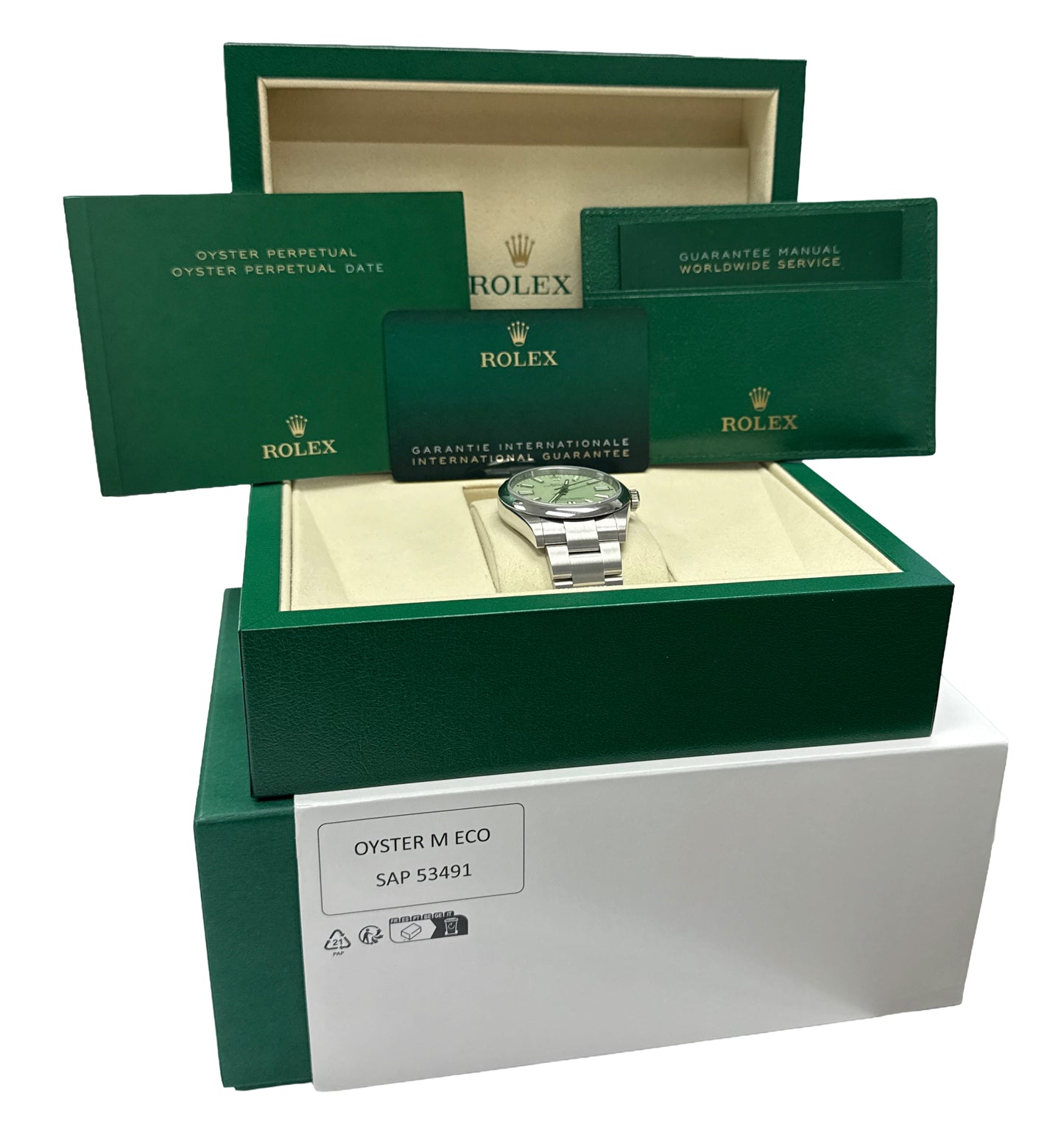 NEW JUNE 2025 Rolex Oyster Perpetual 41 PISTACHIO GREEN Steel 41mm 134300 BOX